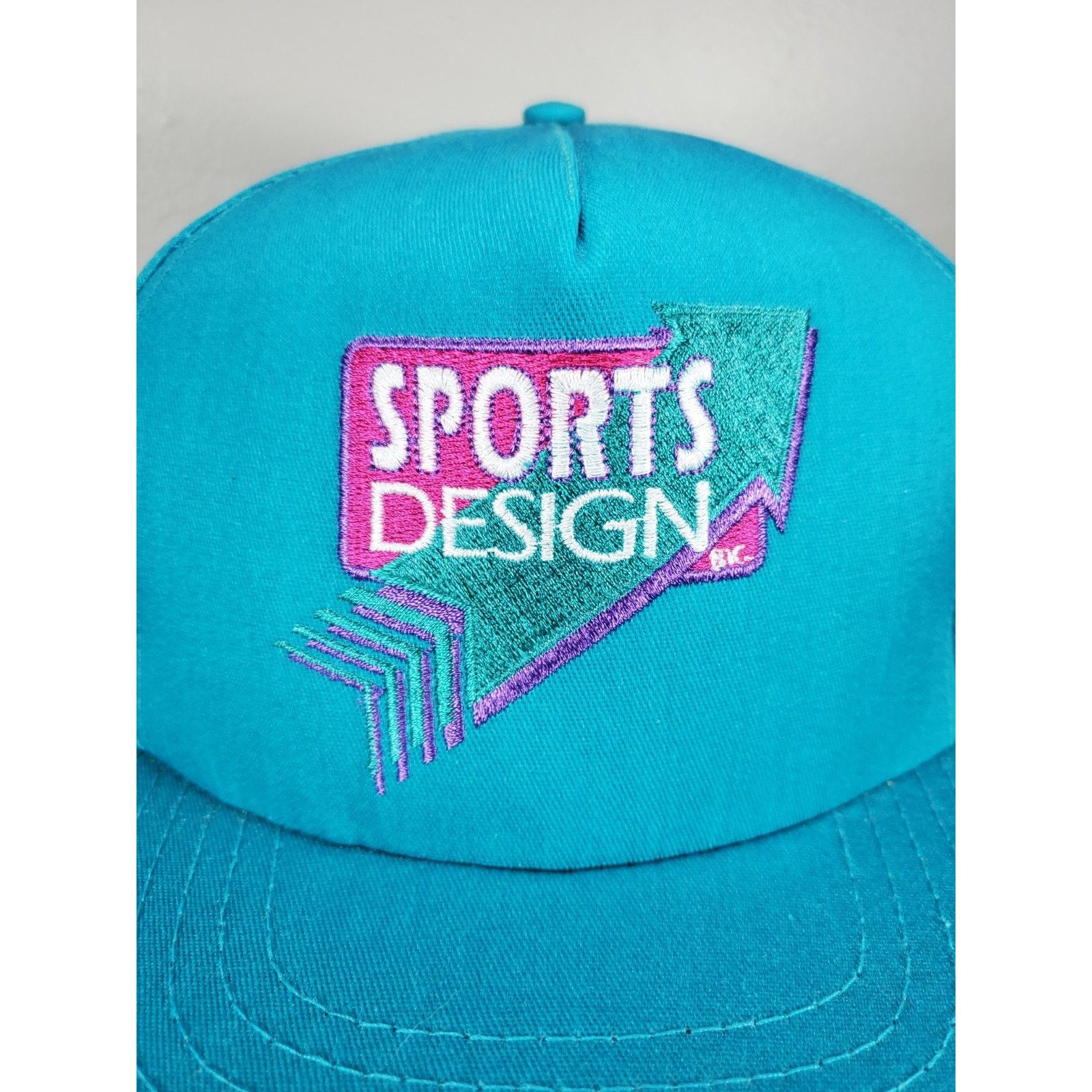 NASCAR × Vintage Sports Design Hat Snapback Cap Teal Pink Cotton Candy Racing Size ONE SIZE - 5 Thumbnail