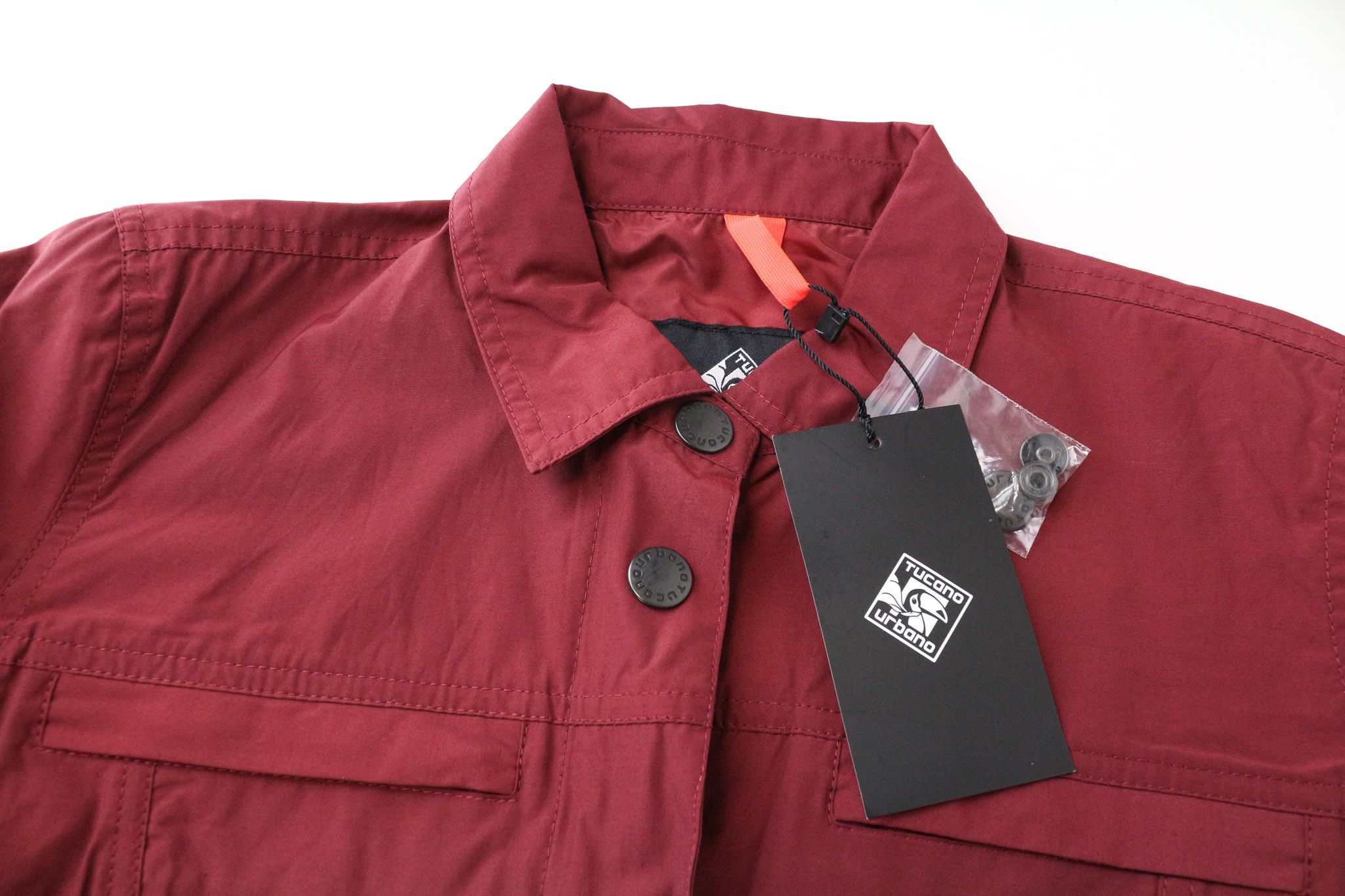 Other DEMETRA IT40 Red Cotton Blend Jacket 74748 Size L / US 10 / IT 46 - 3 Thumbnail