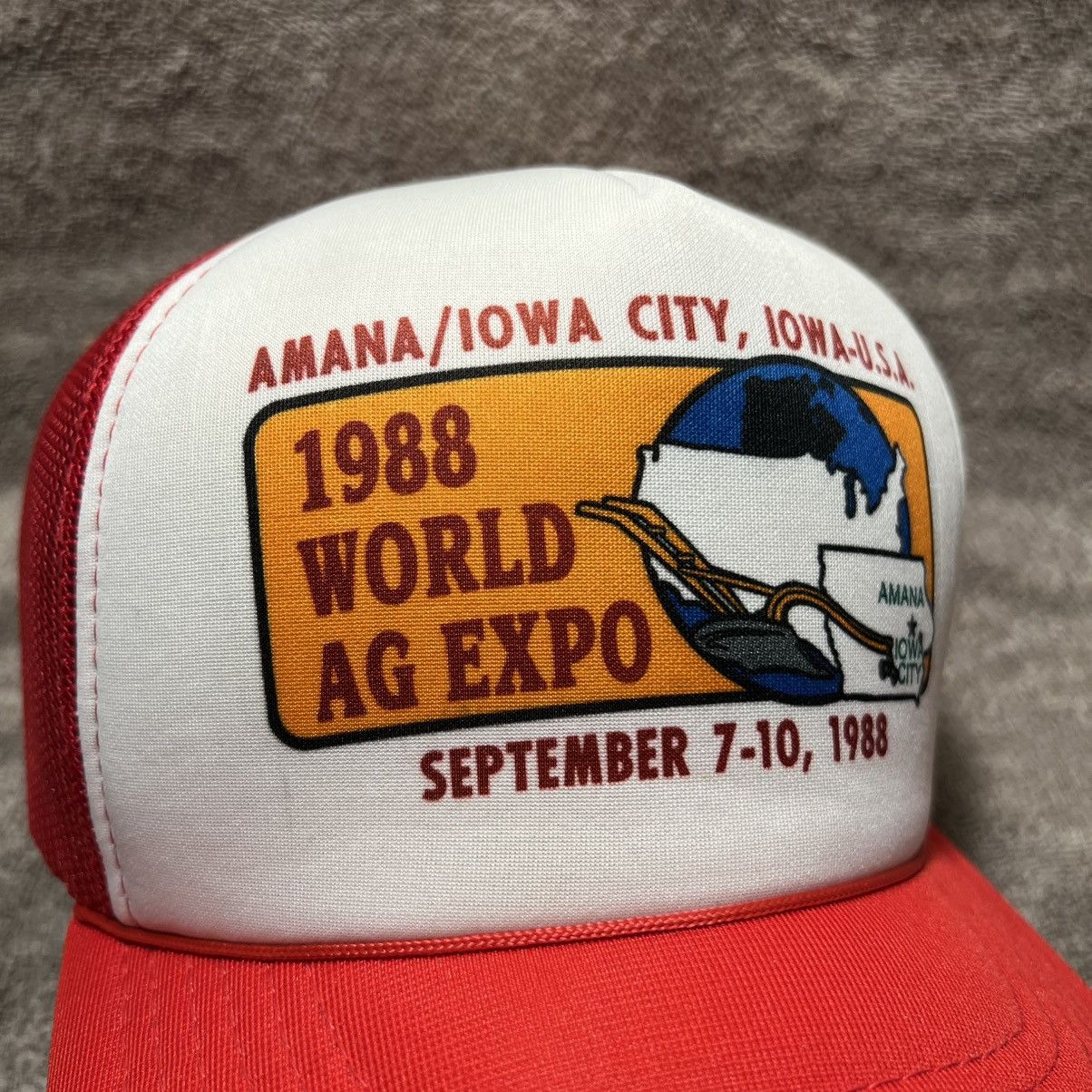 Vintage Vintage 80s Ag Expo Mesh Trucker Hat Snapback Iowa City USA Size ONE SIZE - 4 Thumbnail