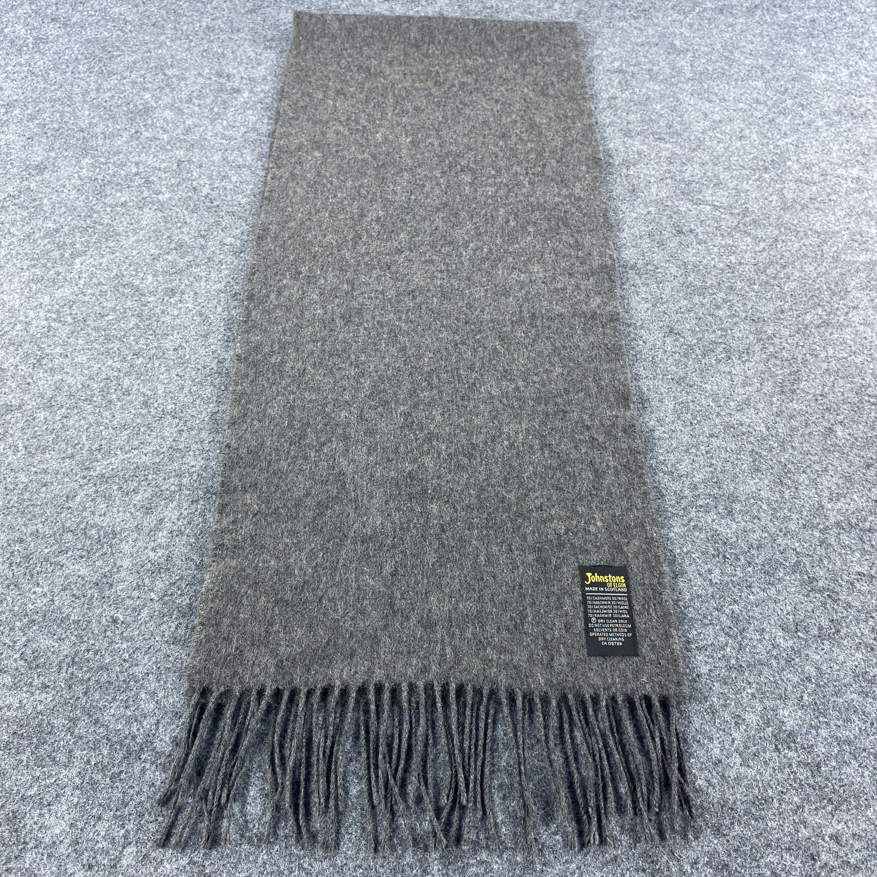 Johnstons Of Elgin × Vintage Johnstons of Elgin Scarf # Muffler # Neckwear # D338 Size ONE SIZE - 3 Thumbnail