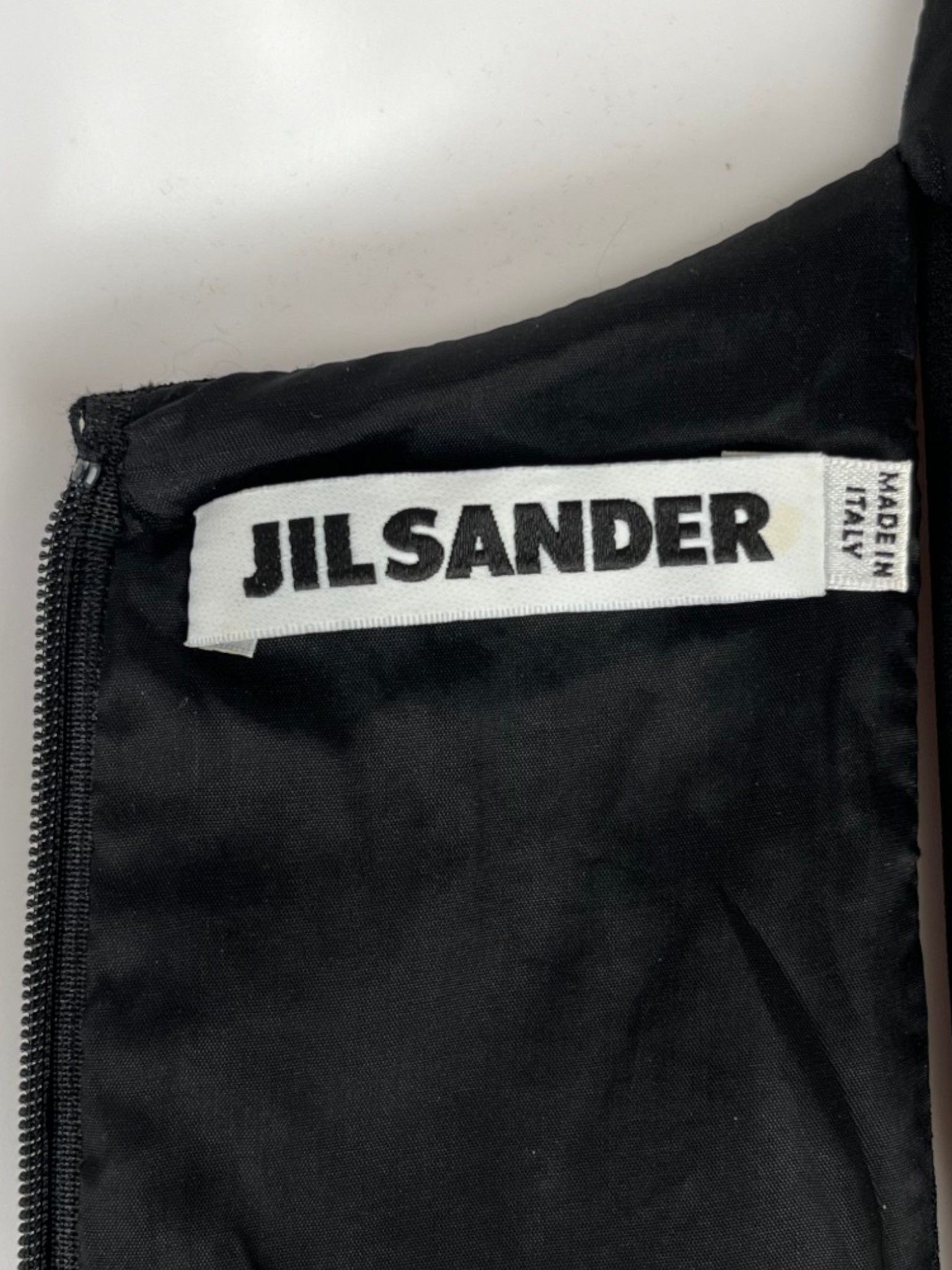 Jil Sander by Raf Simons Black Wool Sheath Dress Orange Cut-Out Panels Size XS / US 0-2 / IT 36-38 - 9 Thumbnail