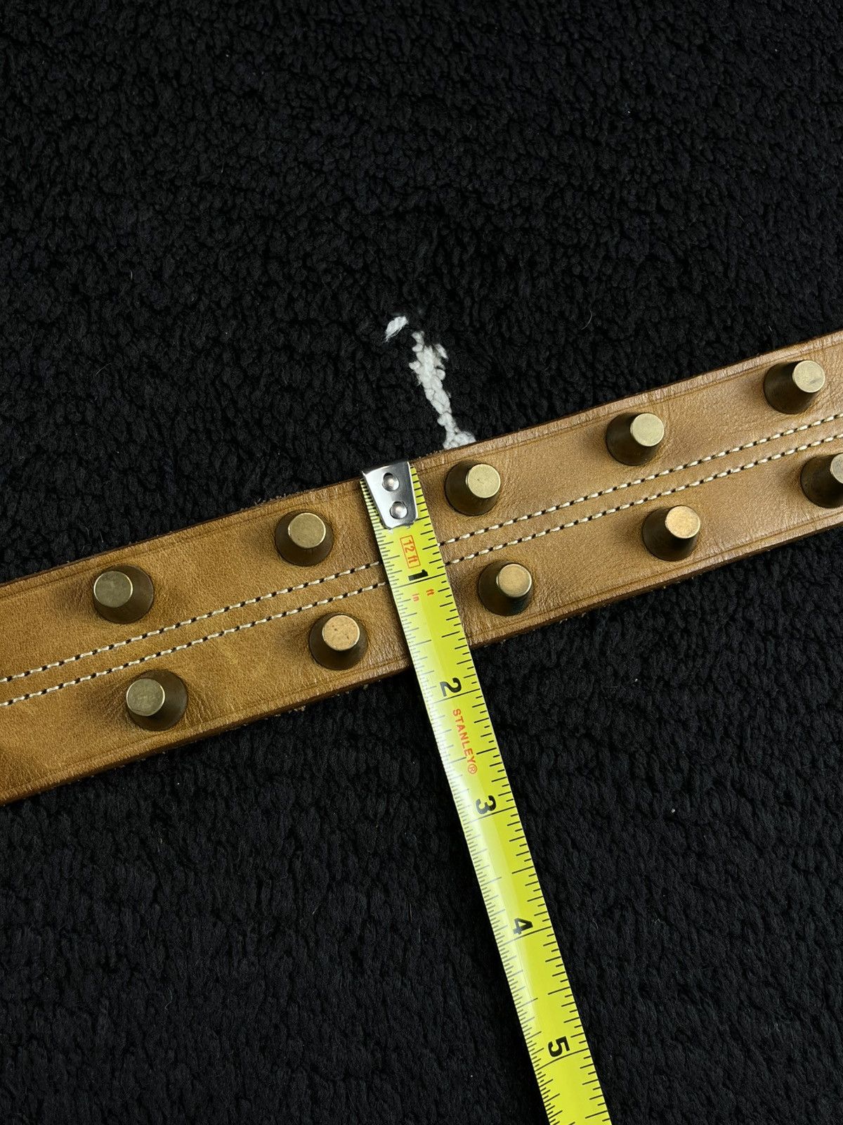 Undercover Undercover Cylinder Studded Punk Leather Belt Brown Size ONE SIZE - 7 Thumbnail