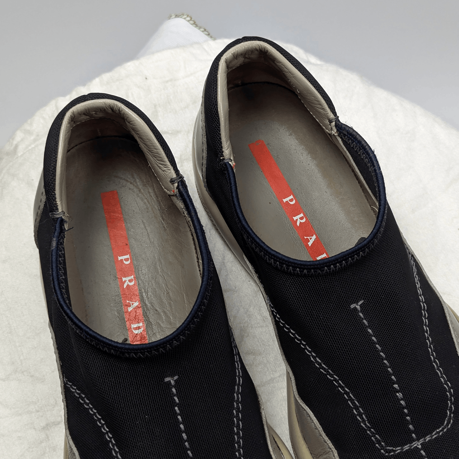 Prada Prada Americas Cup Vintage Red Tab Y2K 2000s SlipOn Low Size US 5 / IT 35 - 11 Thumbnail