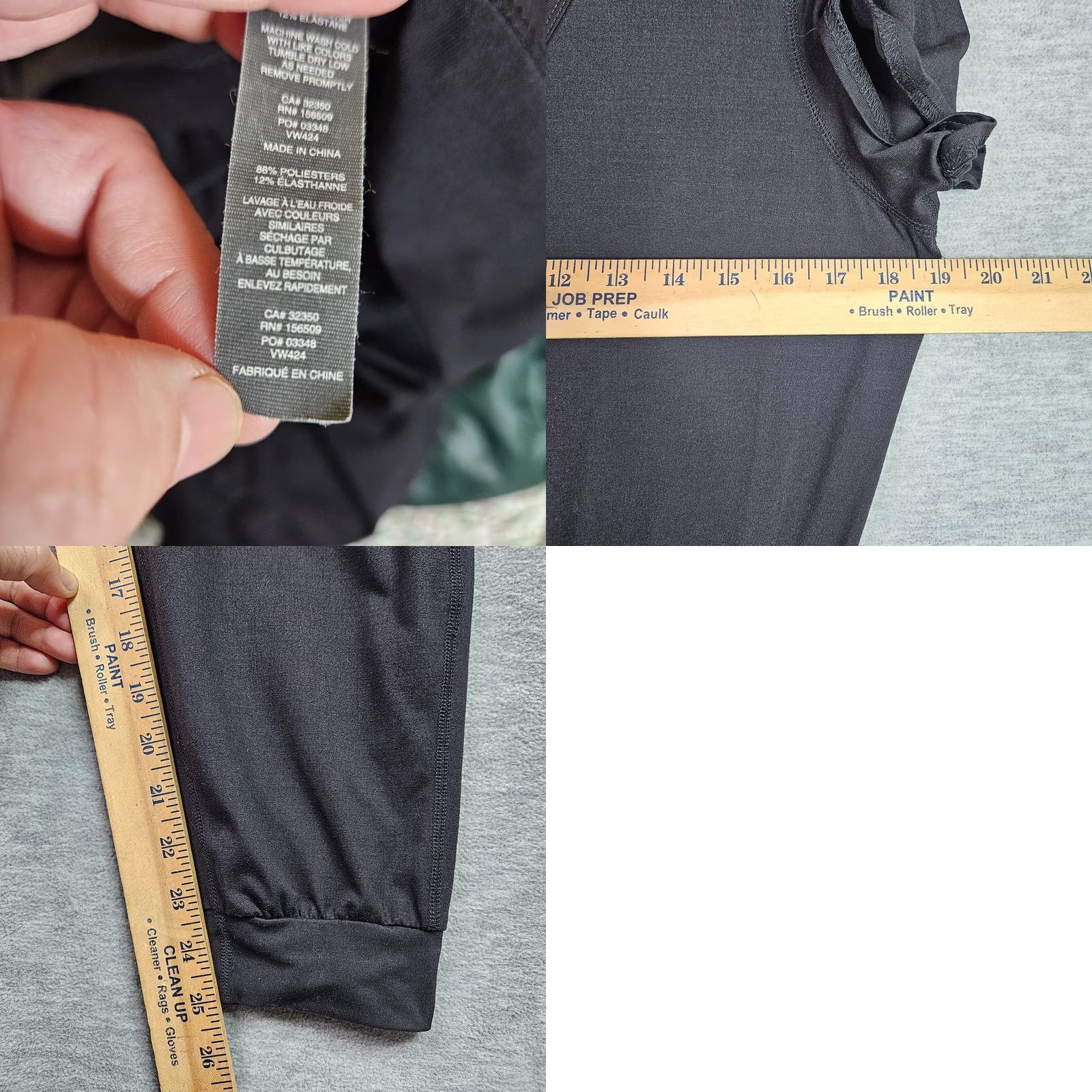 Vuori Vuori Jumpsuit Women’s M Black Round Neck Sleeveless Elastic Waist Short Sleeves One-Piece Size 32" / US 10 / IT 46 - 8 Thumbnail