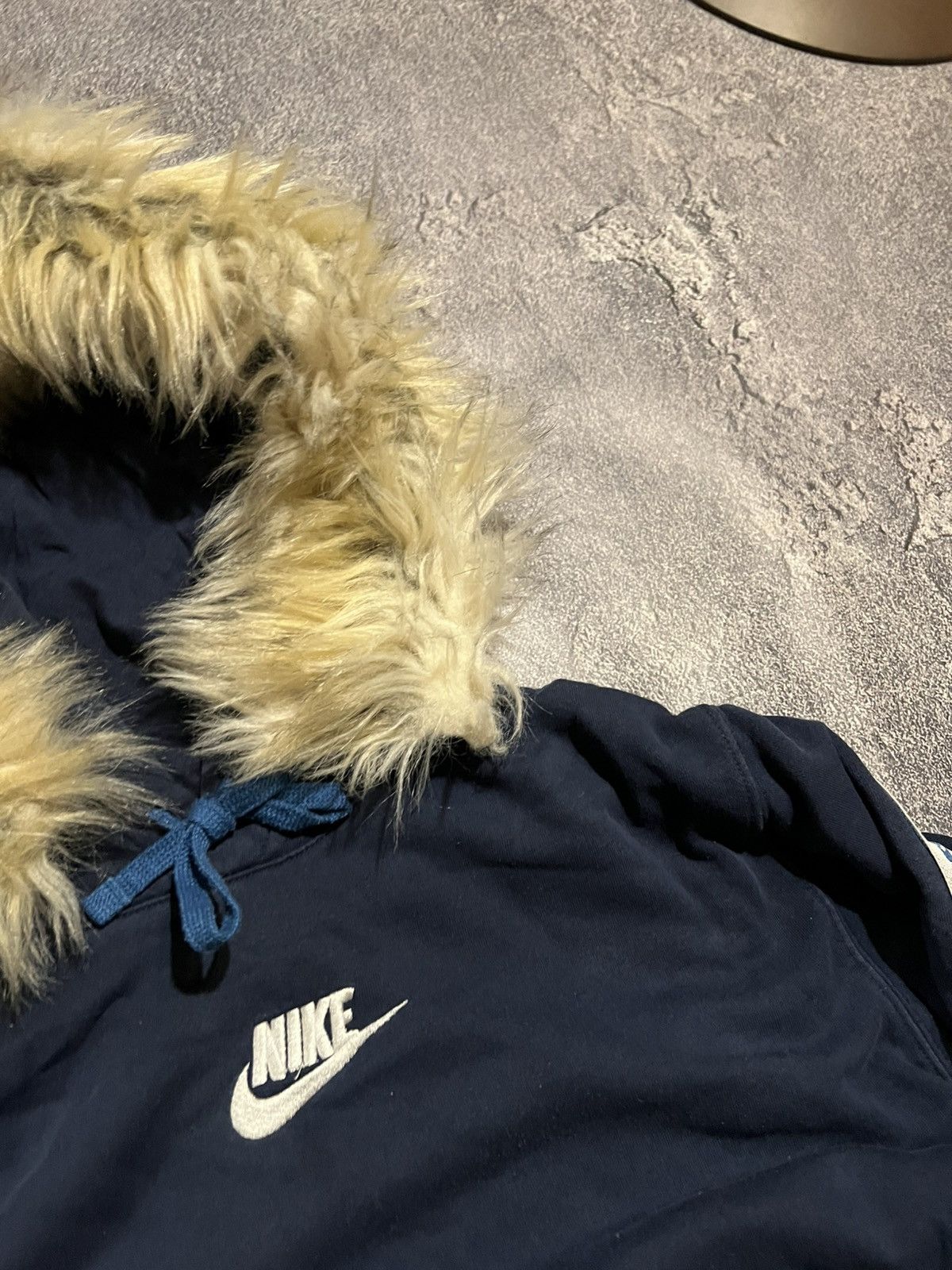 Vintage Vintage Custom Y2K Hoodie Nike / Avan Garde Archive Fur Size US S / EU 44-46 / 1 - 4 Thumbnail