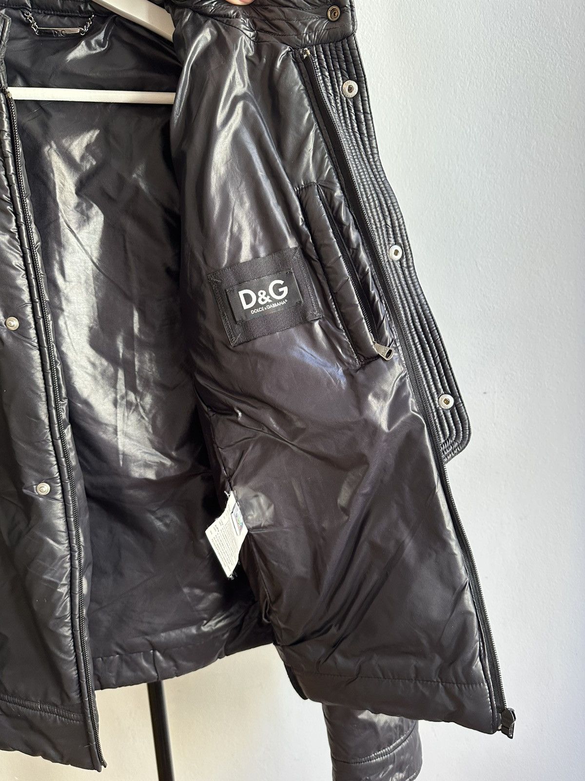 Dolce & Gabbana Dolce & Gabbana 2000s Black Architect Puffer Cropped Jacket Size US M / EU 48-50 / 2 - 9 Thumbnail