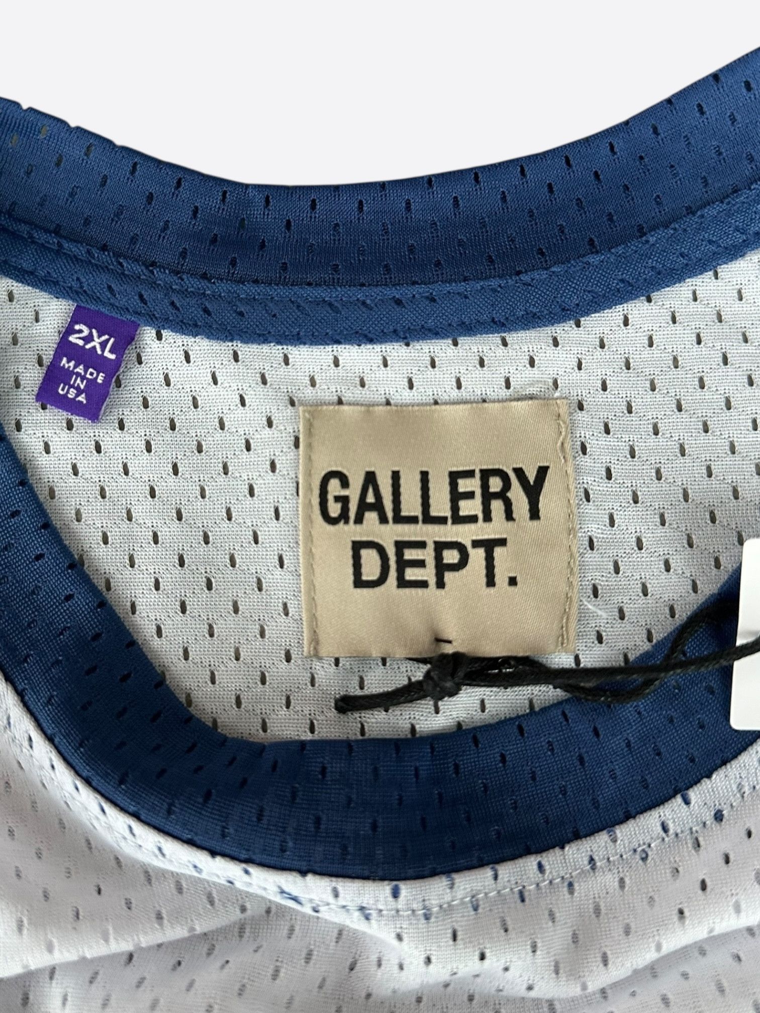 Gallery Dept. Gallery Dept White & Blue Jr High Mesh Jersey Size US XS / EU 42 / 0 - 3 Thumbnail