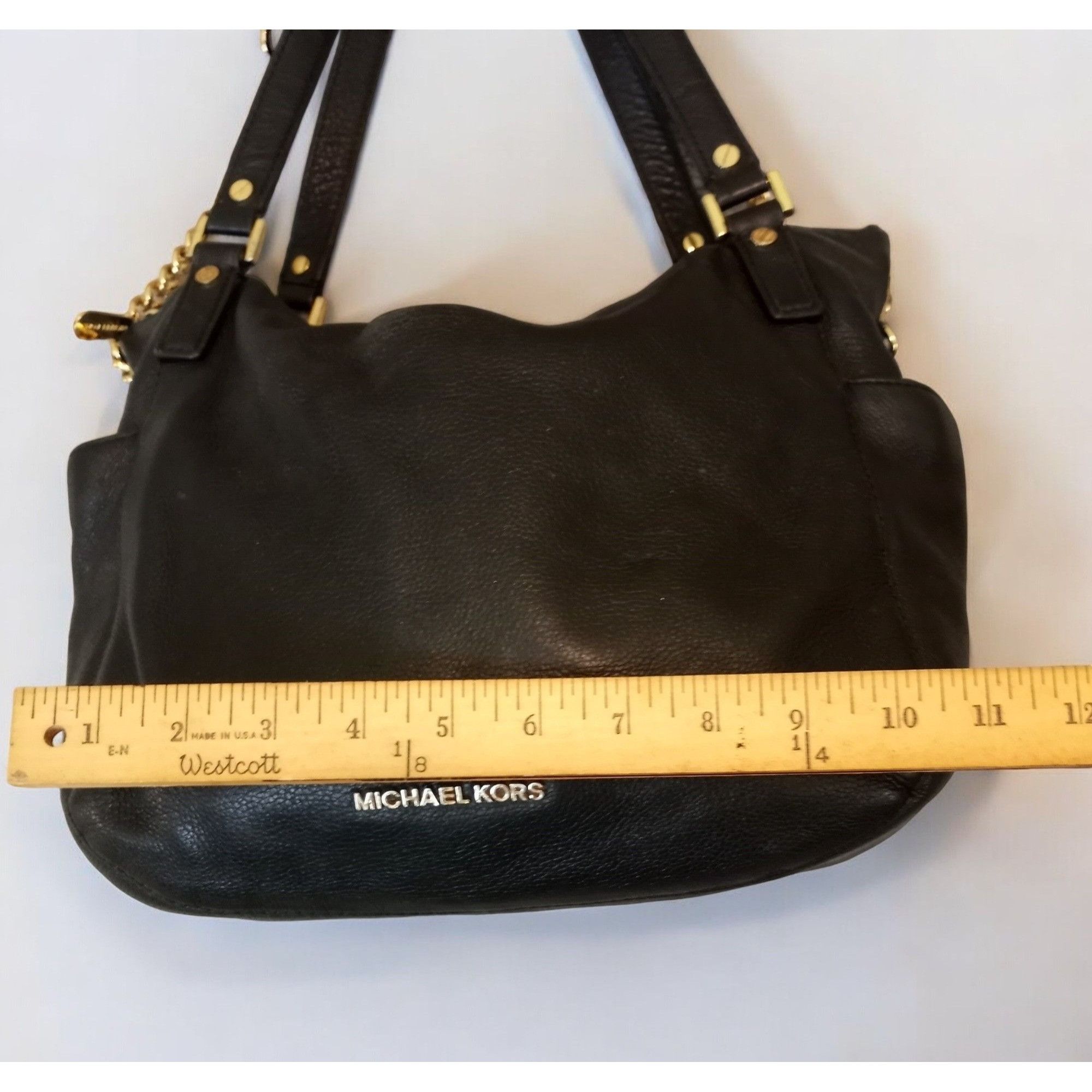 Michael Kors MICHAEL Michael Kors Leather Chandler Grained Leather Shou Size ONE SIZE - 9 Thumbnail