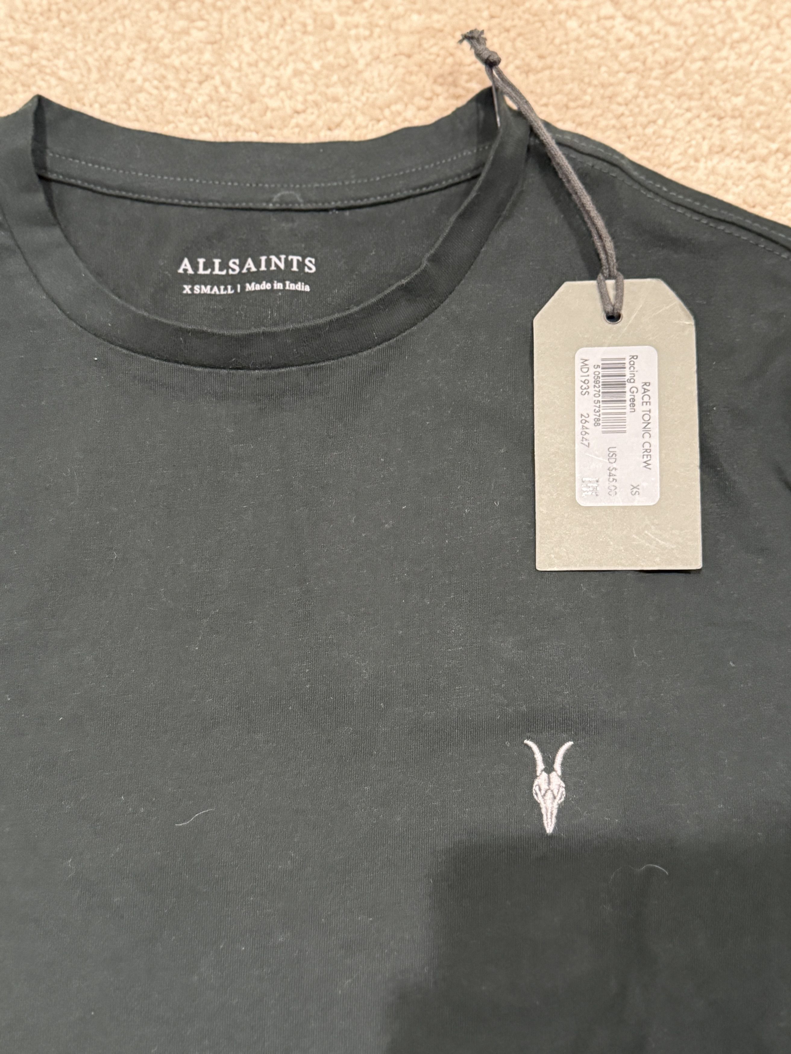 Allsaints All Saints Racing Tonic Crew Tee - Racing Green - XS - NWT Size US XS / EU 42 / 0 - 7 Thumbnail