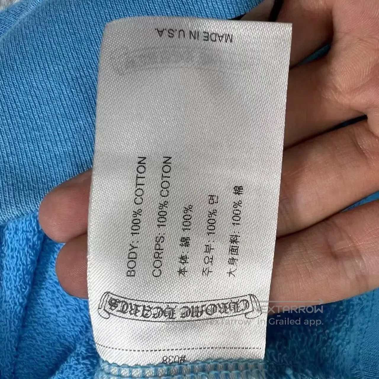 Chrome Hearts Chrome Hearts Mattyboy Blue Sweatshirt. Size US S / EU 44-46 / 1 - 6 Thumbnail