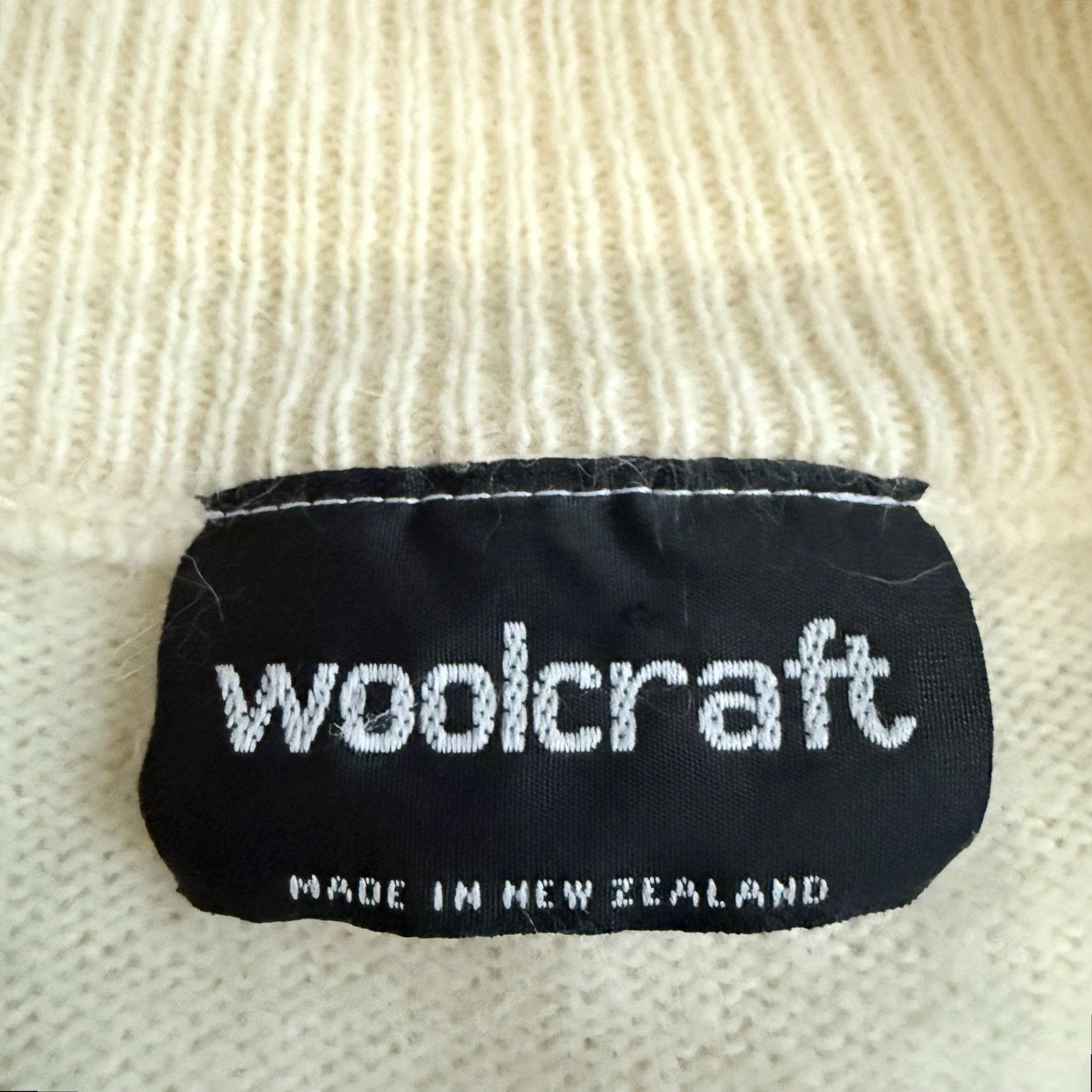 Vintage Woolcraft Cream 100% Wool Long Sleeve Pullover Sweater Womens Size L Made in New Zealand Size L / US 10 / IT 46 - 4 Thumbnail