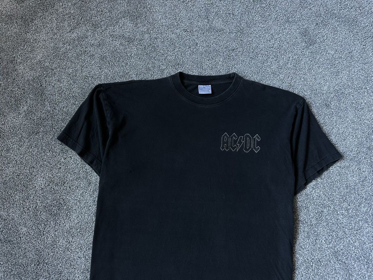 Vintage AC/DC T-Shirt Black Rock Band Tee Large Back Logo Cl