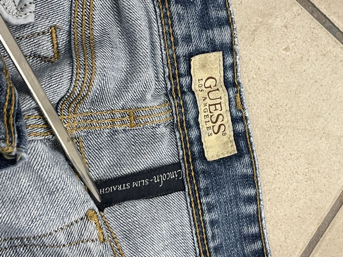 Guess × Vintage Guess Vintage Custom Distressed Ripped Denim Jeans Size US 29 - 4 Thumbnail
