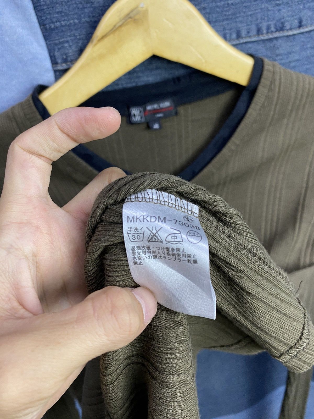If Six Was Nine × Japanese Brand × Le Grande Bleu (L.G.B.) 2000s michel klein homme distress longsleeve Size US M / EU 48-50 / 2 - 5 Thumbnail