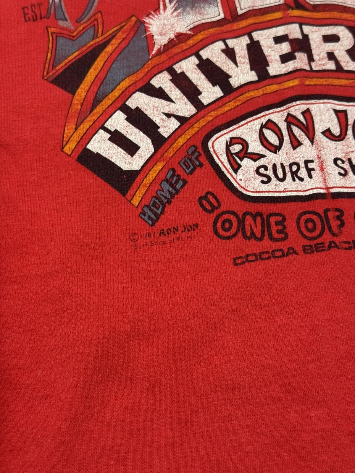 Ron Jon Surf Shop Vintage 1987 Ron Jon Surf Shop "RJ University" Longsleeve Size US L / EU 52-54 / 3 - 9 Thumbnail