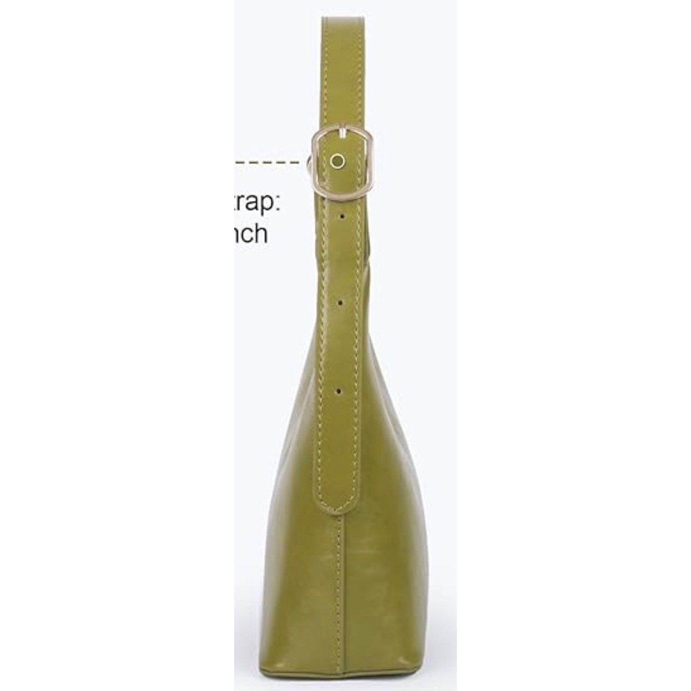 Other Chic Olive Green Retro Vegan Leather Handbag H Size ONE SIZE - 3 Thumbnail