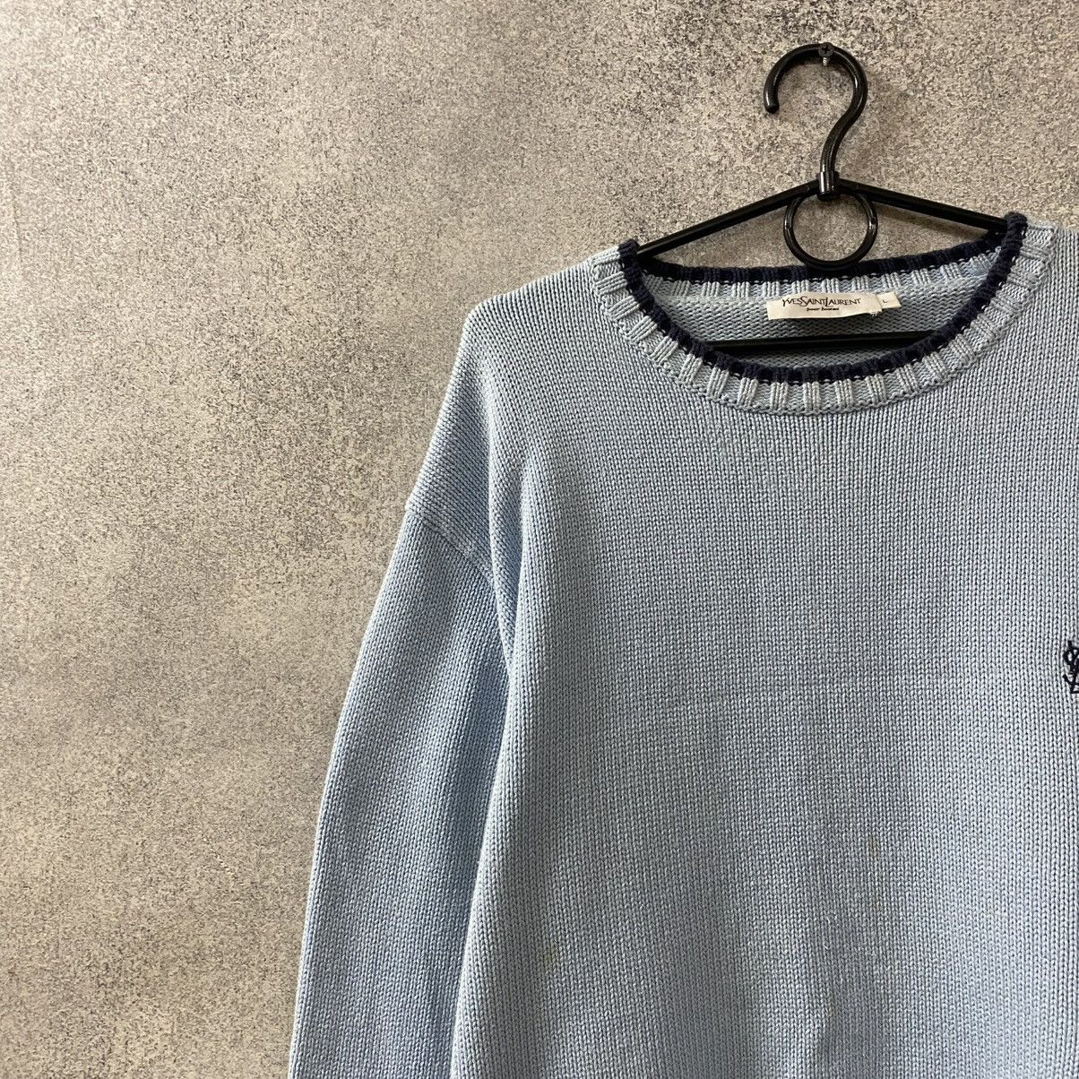 Yves Saint Laurent YSL Logo Sweater knit Yves Saint Laurent sweatshirt Size US L / EU 52-54 / 3 - 3 Thumbnail