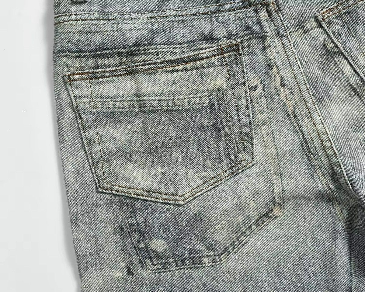 Jean Streetwear Retro Washed Hole Blue Baggy Jeans Size US 35 - 9 Thumbnail