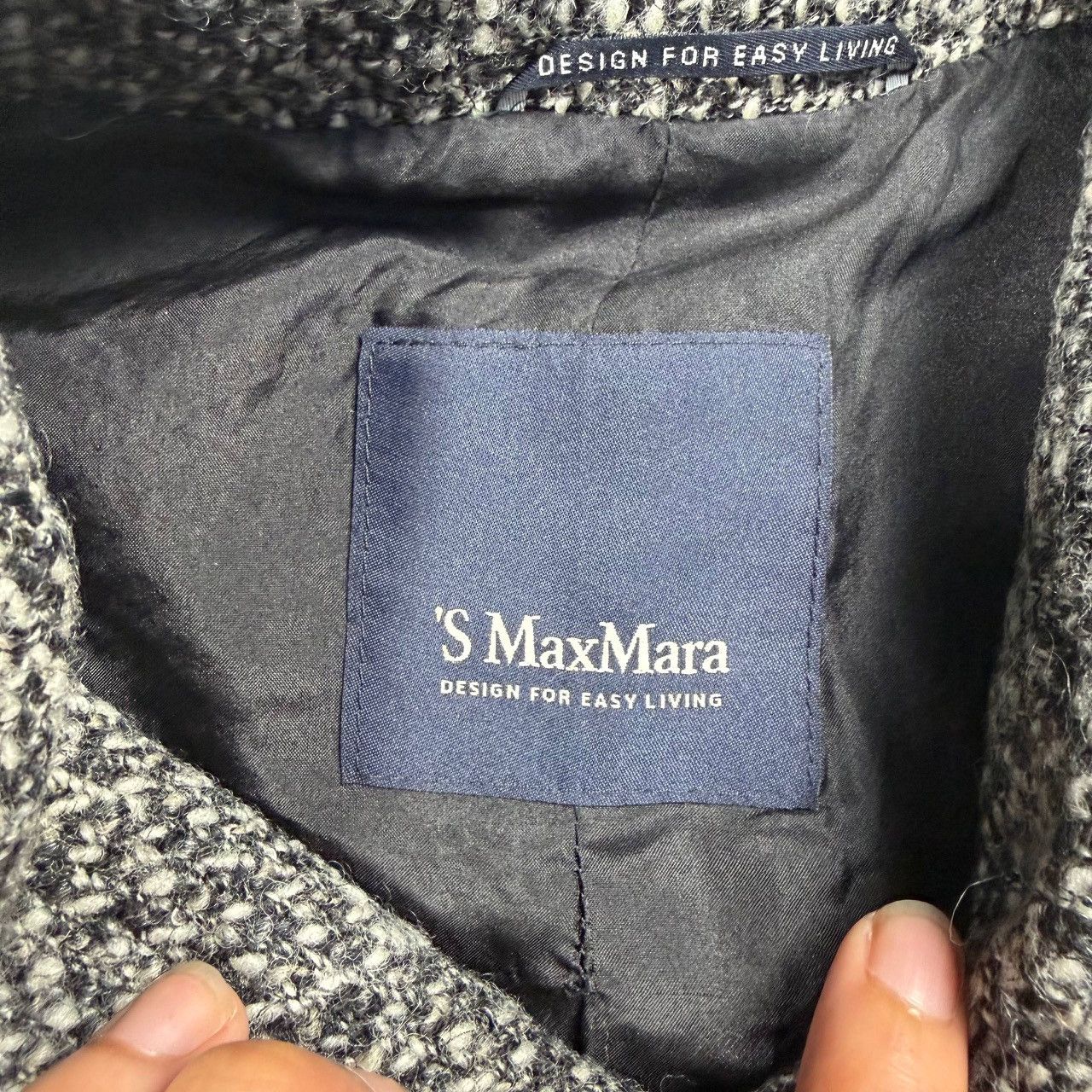 Max Mara 'S Max Mara "Design For Easy Living" Tweed Wool Jacket Size S / US 4 / IT 40 - 9 Thumbnail