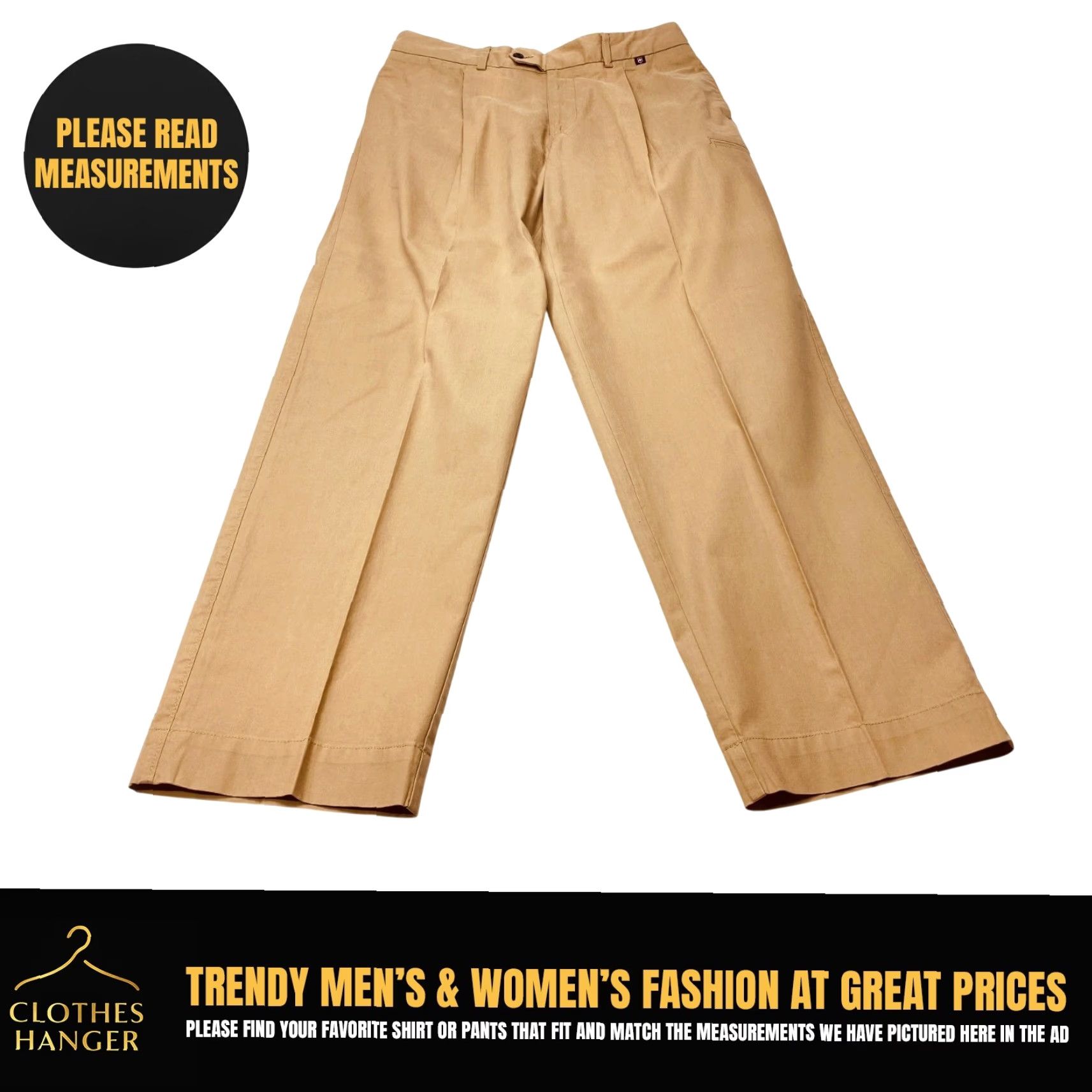 Victorinox VICTORINOX Pants Mens 34x32 Beige Poplin Khaki Pleated Adjustable Waist Outdoor Size US 34 / EU 50 - 2 Thumbnail