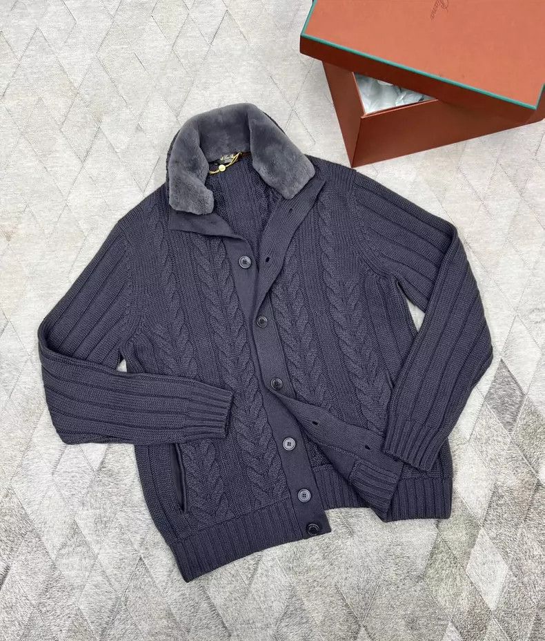 Loro Piana LORO PIANA Luo Ma Mao Knitted Pilot Jacket Size US L / EU 52-54 / 3 - 2 Thumbnail