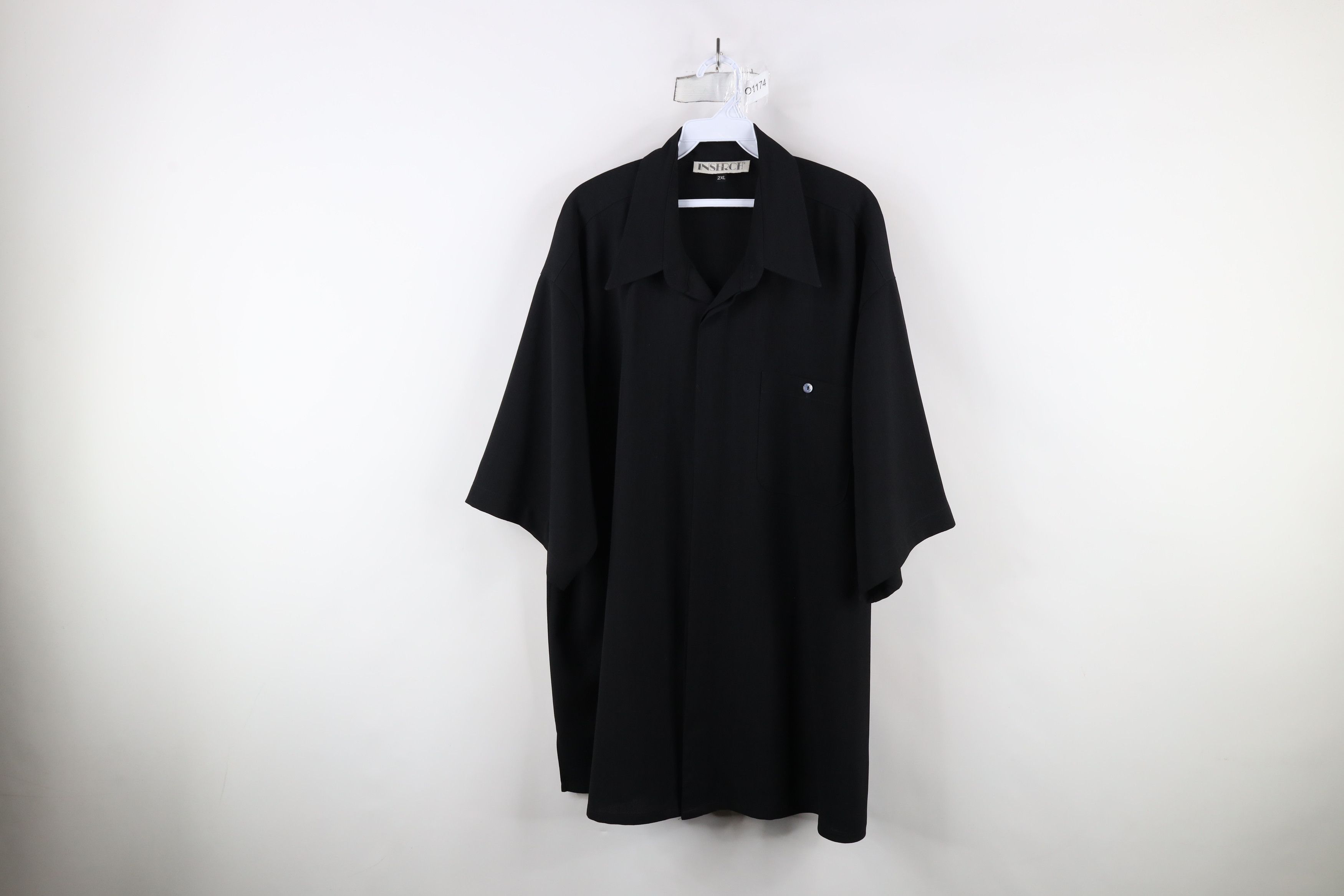 Vintage Vintage 90s Rockabilly Short Sleeve Button Shirt Black USA Size US XXL / EU 58 / 5 - 1 Thumbnail