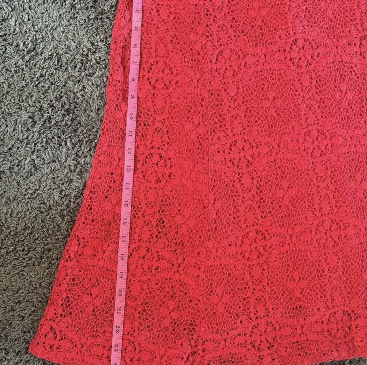 Free People Free People Floral Lace Sleeveless Mini Sheath Dress Red Size M / US 6-8 / IT 42-44 - 9 Thumbnail