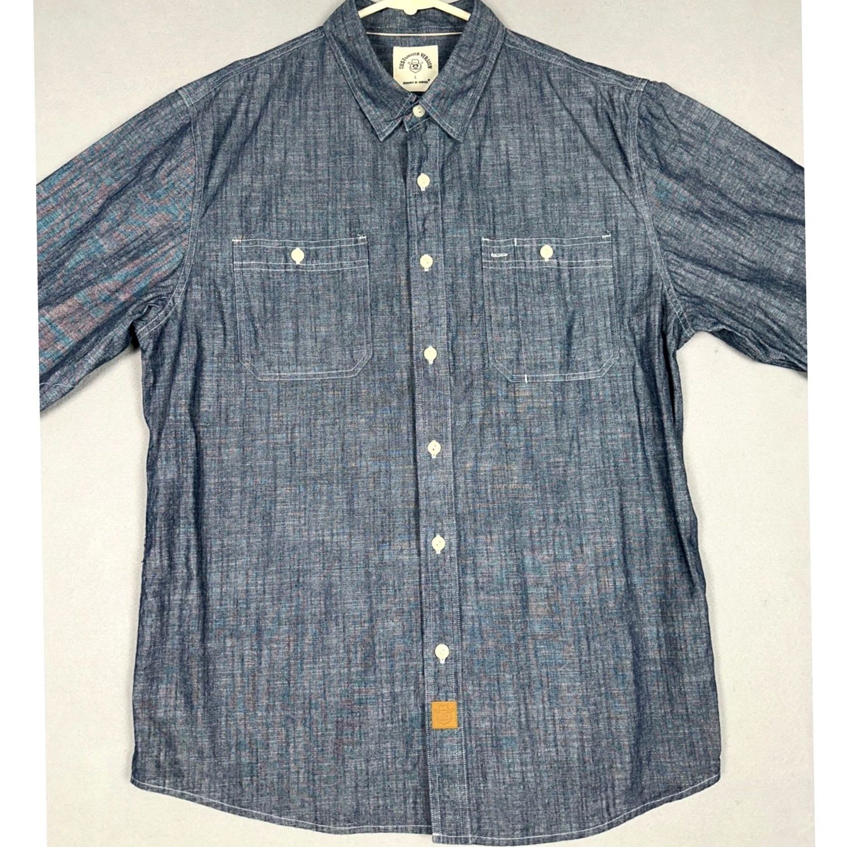 Vintage Dubinix Shirt Mens Large Blue Button Up Workwear Long Sleeve Size US L / EU 52-54 / 3 - 2 Thumbnail