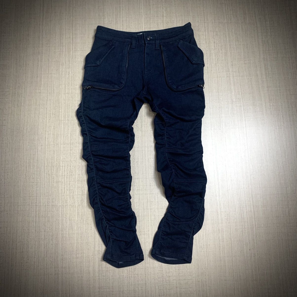 Japanese Brand 2000s japanese archive atsuro tayama cargo denim pants Size US 34 / EU 50 - 1 Thumbnail