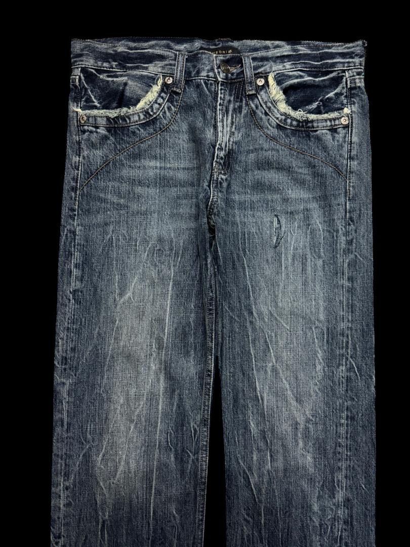 Beauty Beast INSANE Theoria Japan Sick Whisker Distressed Denim Jean Size US 31 - 3 Thumbnail