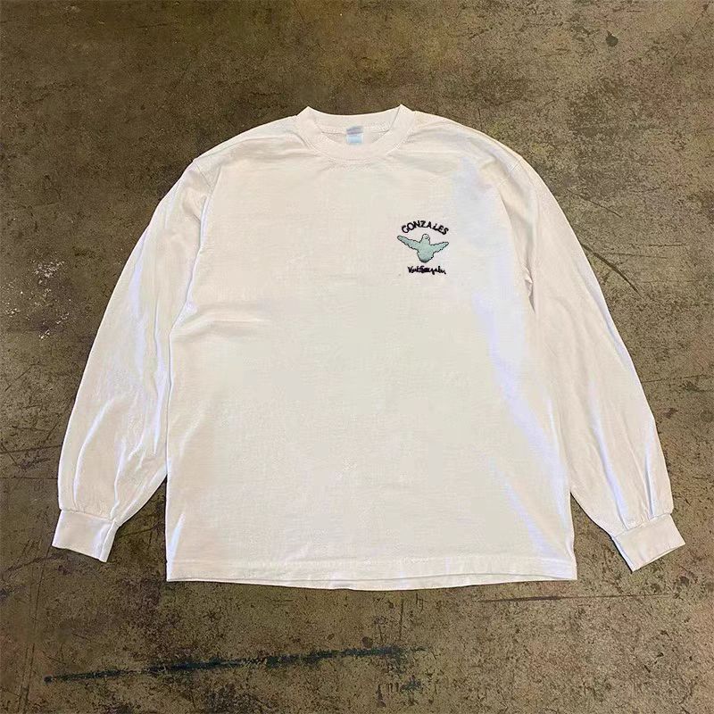 Vintage White casual retro peace dove print long sleeve t-shirt Size US M / EU 48-50 / 2 - 2 Thumbnail