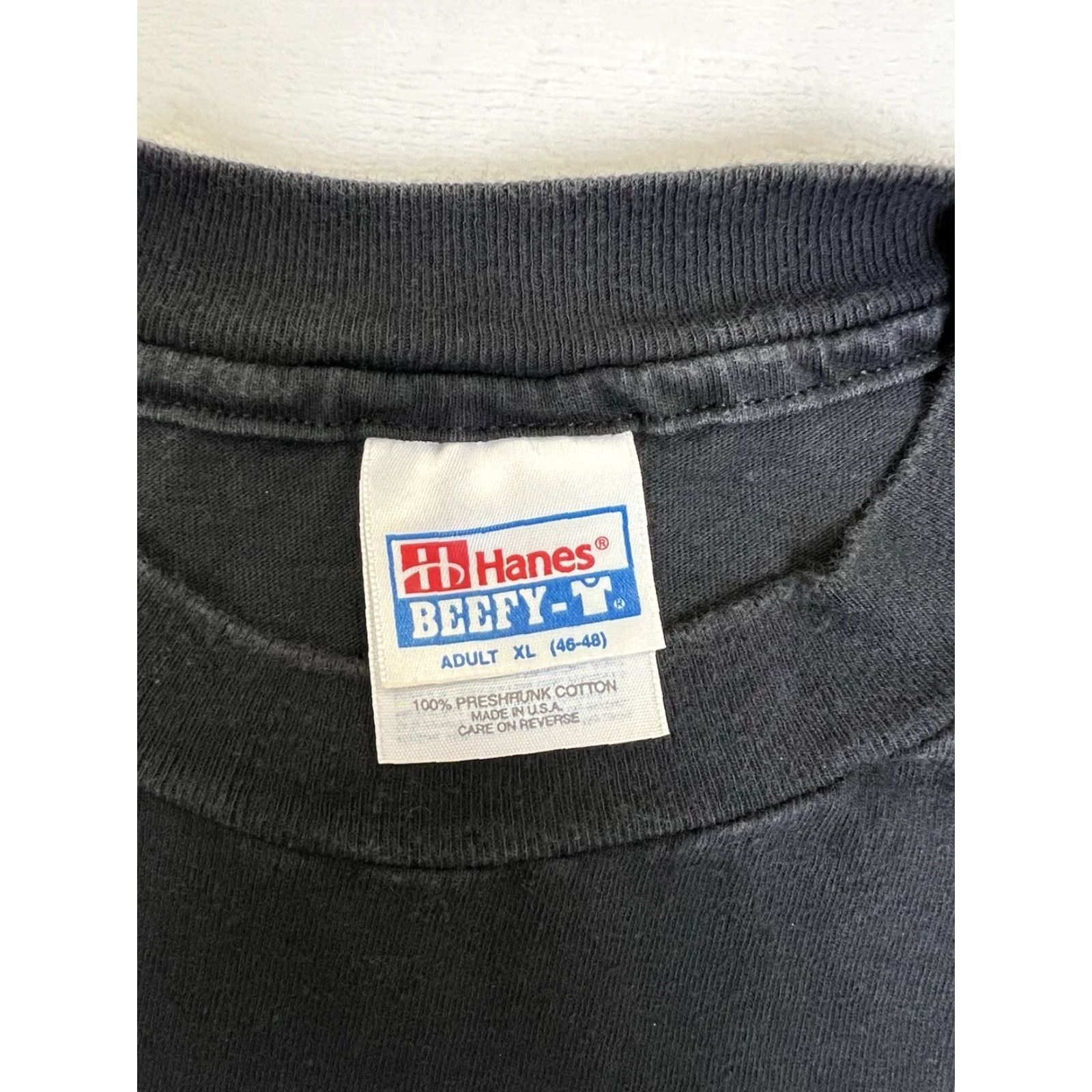 Hanes VINTAGE Hanes Phantom In The Vineyard T-Shirt XL Men Black Cotton 90s California USA Made 90s Theme Shirts Crew Neck Short Sleeve Mens Size US XL / EU 56 / 4 - 3 Thumbnail