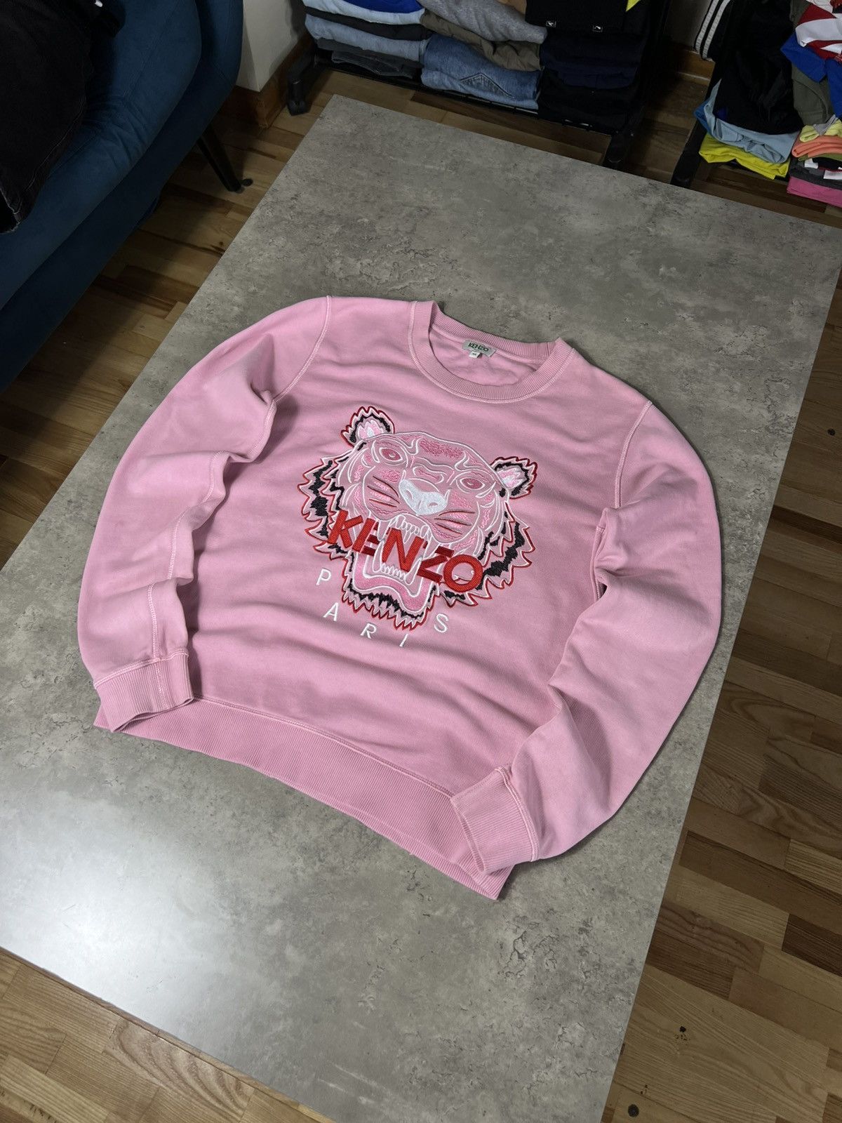 Kenzo Women’s Vintage Y2K Kenzo Sweatshirt Pink Big Logo Size M / US 6-8 / IT 42-44 - 11 Thumbnail