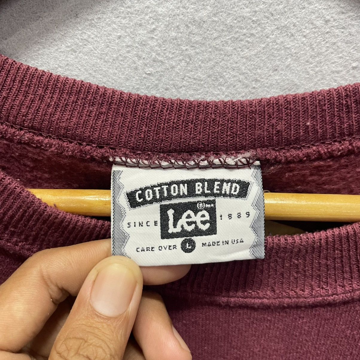 Lee Vintage 1980s Lee Cotton Blend Sweatshirt – Made in USA Size US L / EU 52-54 / 3 - 7 Thumbnail