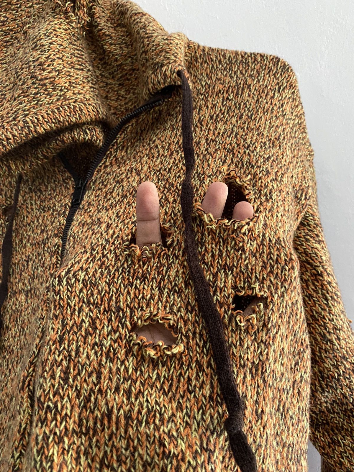 Marni × Uniqlo Marni x uniqlo wool knit distressed cut out zip hoodie Size US S / EU 44-46 / 1 - 6 Thumbnail