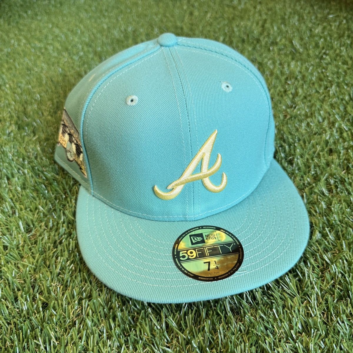 New Era 59Fifty Atlanta Braves Turner Field Side Patch Fitted online Hat - 7 1/2