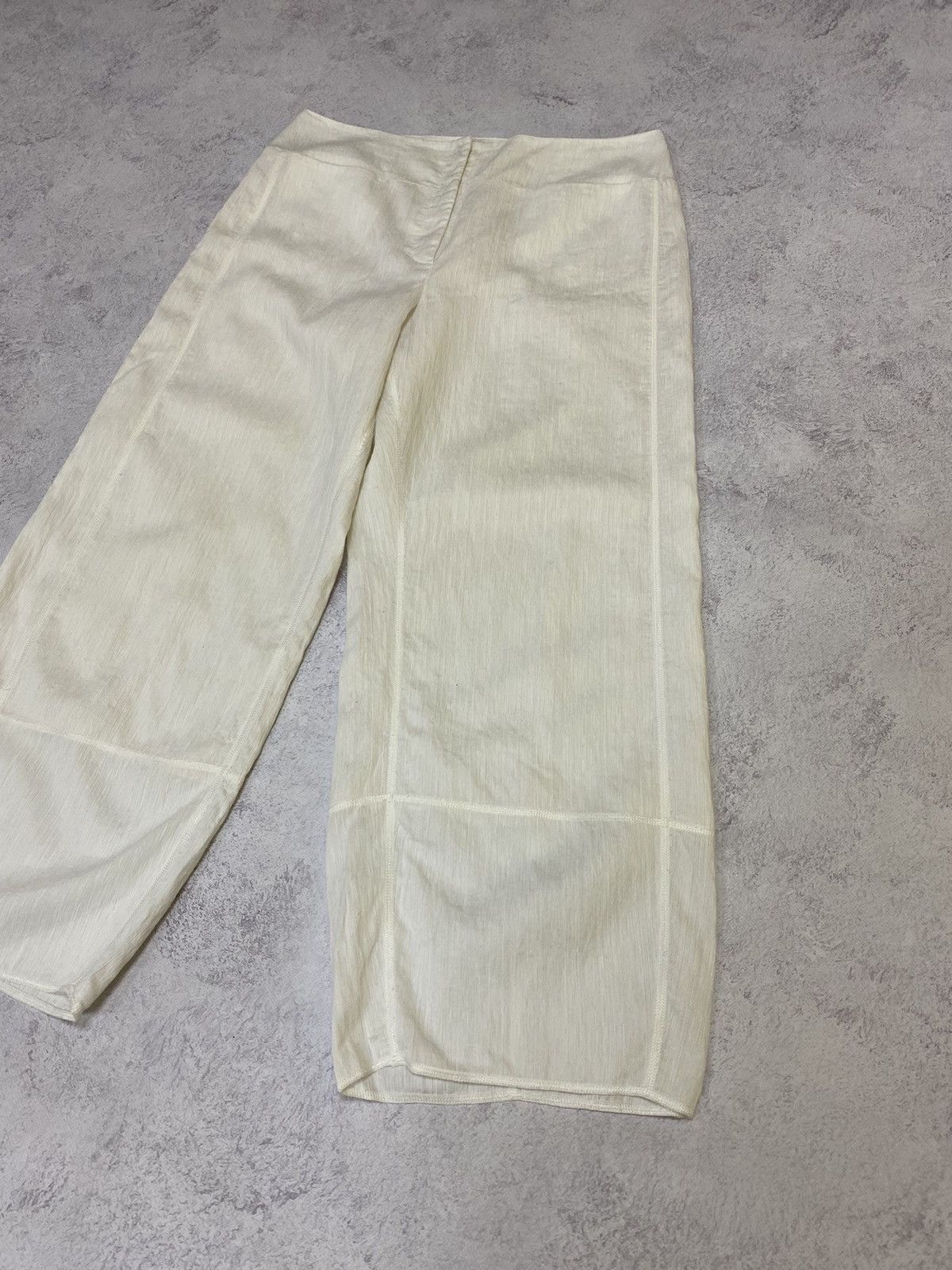 Annette Gortz Annette Gortz Womens White Wide Leg Trousers Pants Size 44 Size 30" / US 8 / IT 44 - 2 Thumbnail