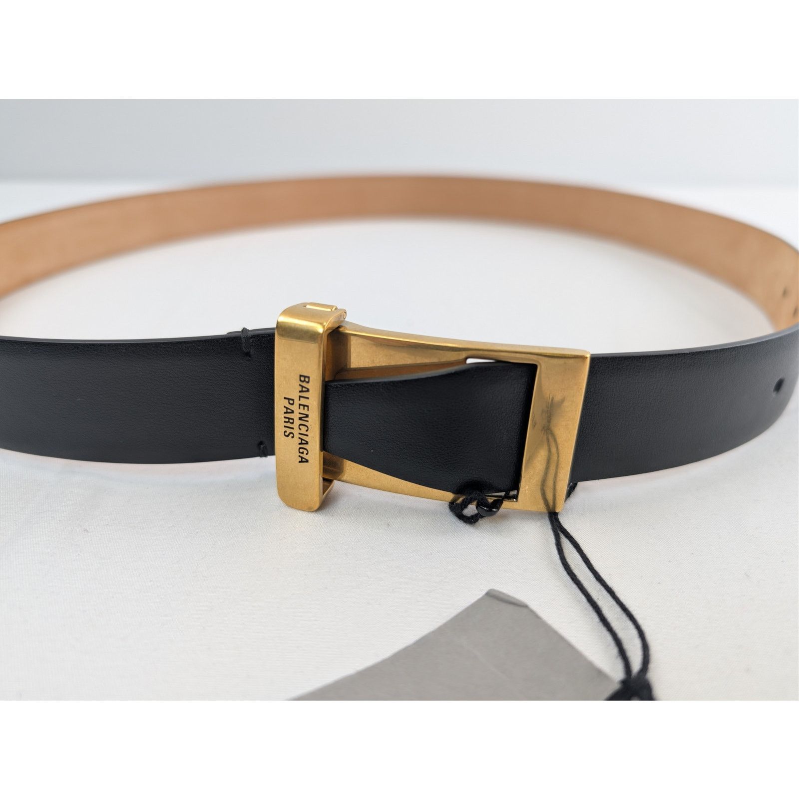 Balenciaga o1rshd1 Size: 90cm / Plutone Calf AG Clip Belt in Black Size 36 - 4 Thumbnail