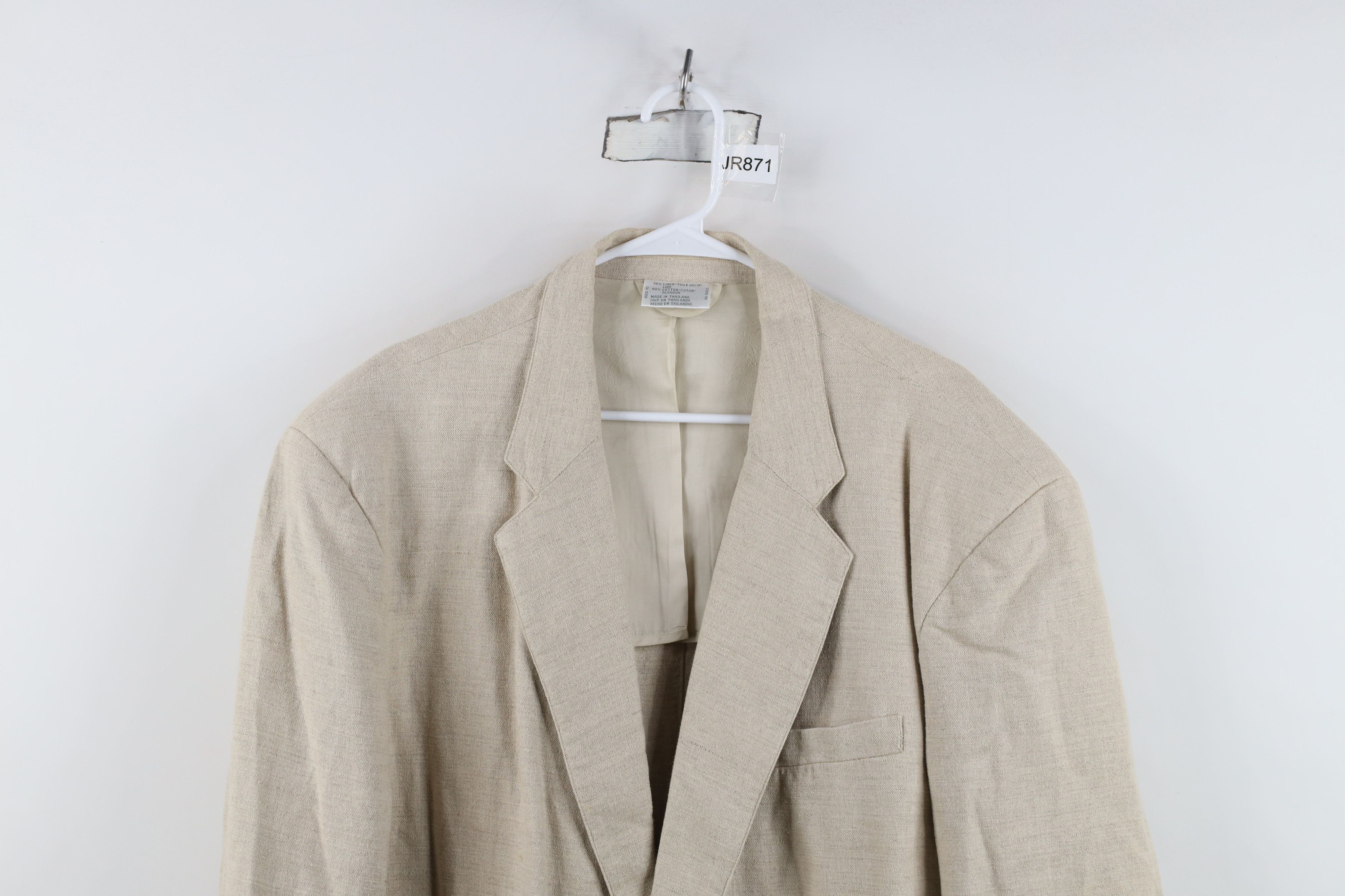Vintage Vintage 90s Streetwear Linen Blend Suit Coat Blazer Jacket Size US XXL / EU 58 / 5 - 2 Thumbnail