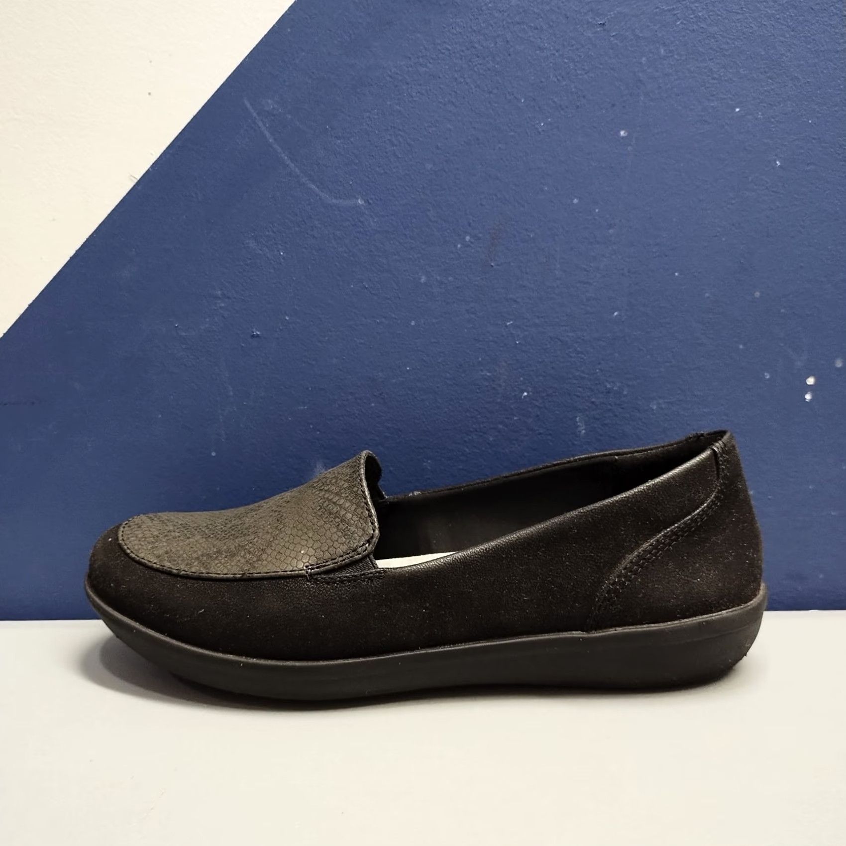 Clarks Clarks Cloudsteppers Ayla River Loafers Women 6M Black Snake Print Slip On Flat Shoes Women Size 6 Size US 6 / IT 36 - 5 Thumbnail