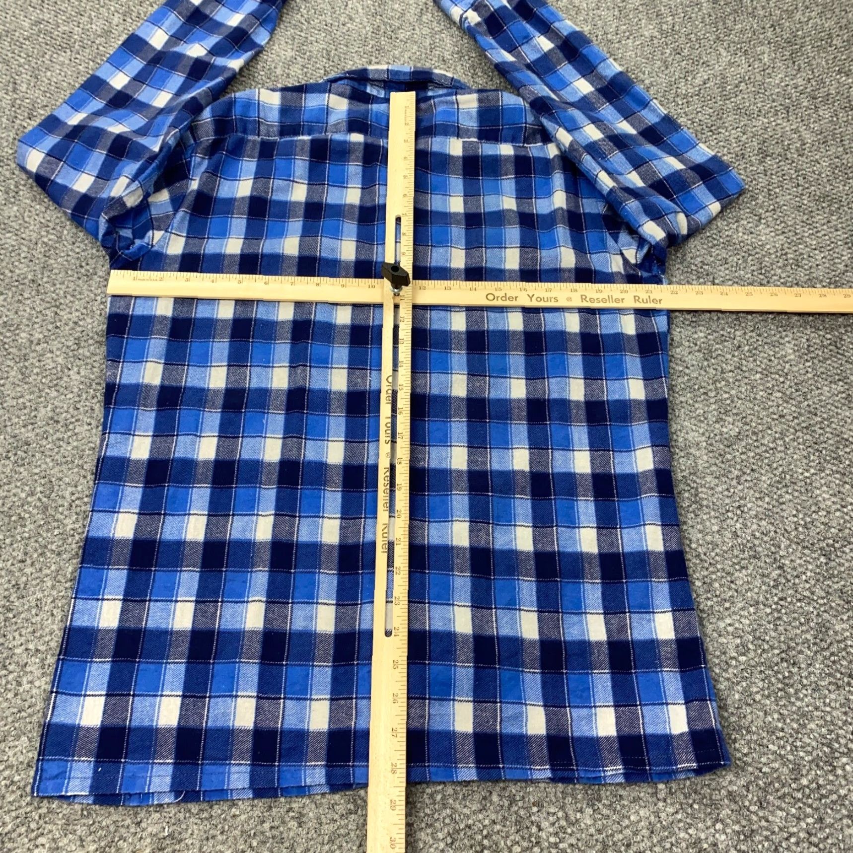 Vintage VINTAGE King Sport Shirt Mens M Blue Plaid Flannel Button-Up 80s Pockets Casual Workwear Size M Mens Size US M / EU 48-50 / 2 - 3 Thumbnail