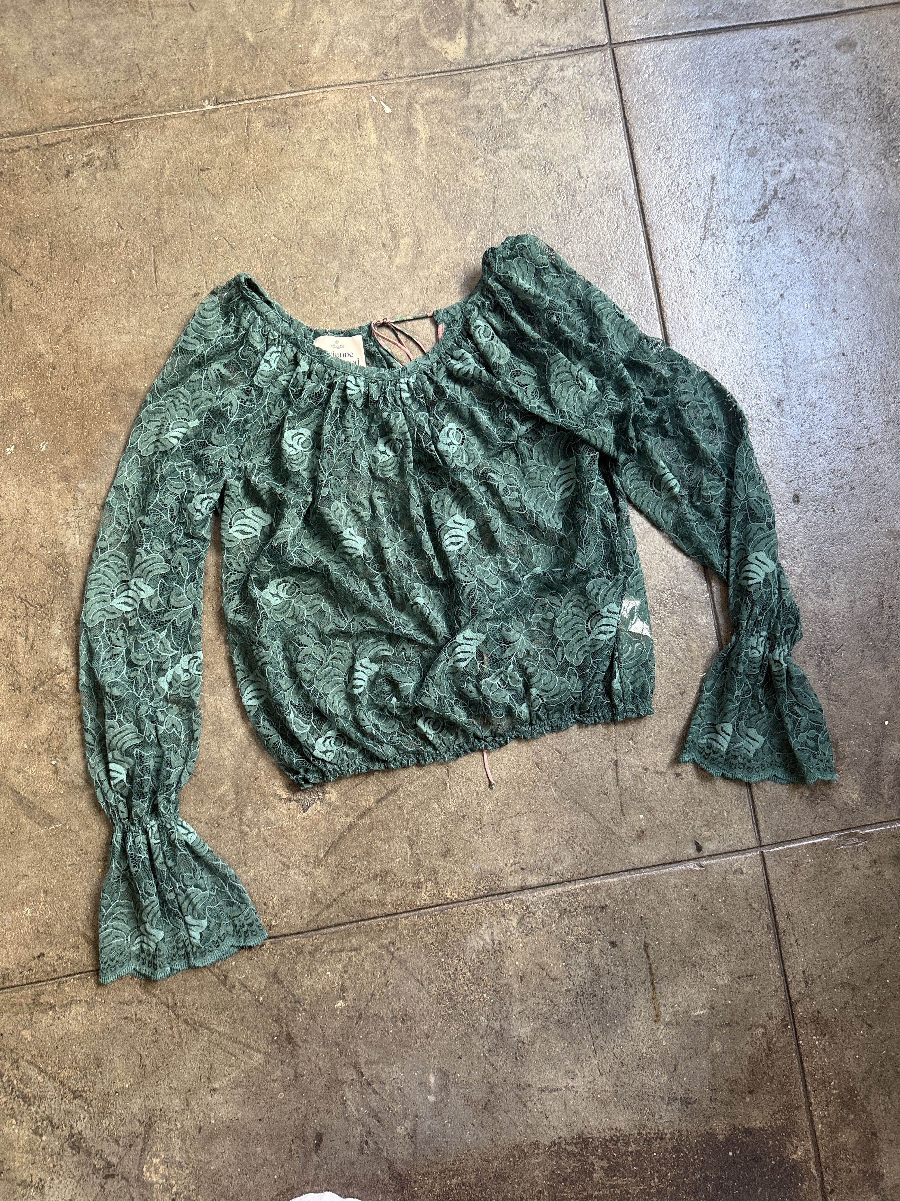 Vivienne Westwood 2019 Green Lace top w/ Oriental Pink - I have the set Size S / US 4 / IT 40 - 6 Thumbnail