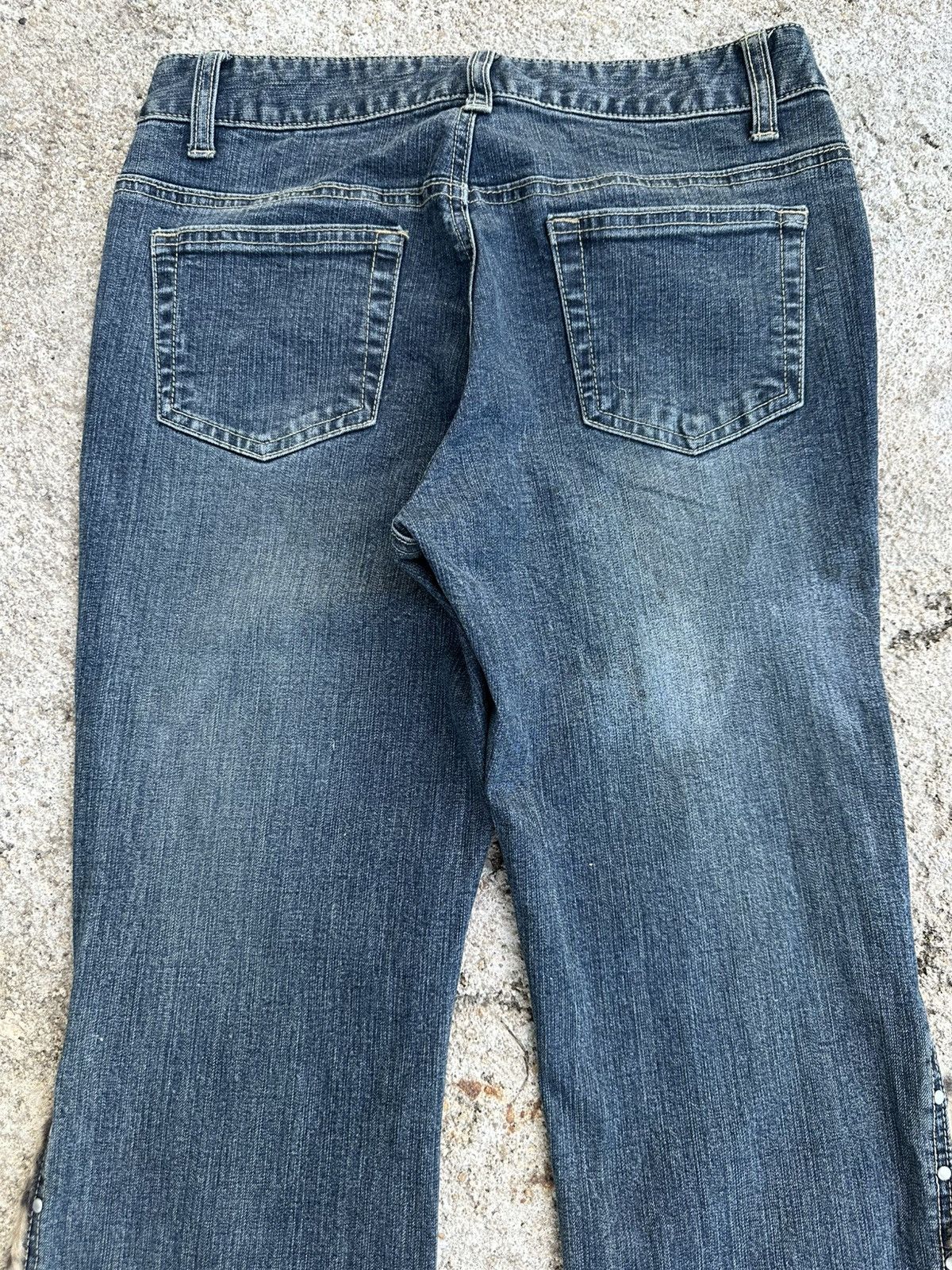 Japanese Brand Y2K Flare Hysteric Inspired Jeans With Leopard Fur W27 Size 27" / US 4 / IT 40 - 9 Thumbnail