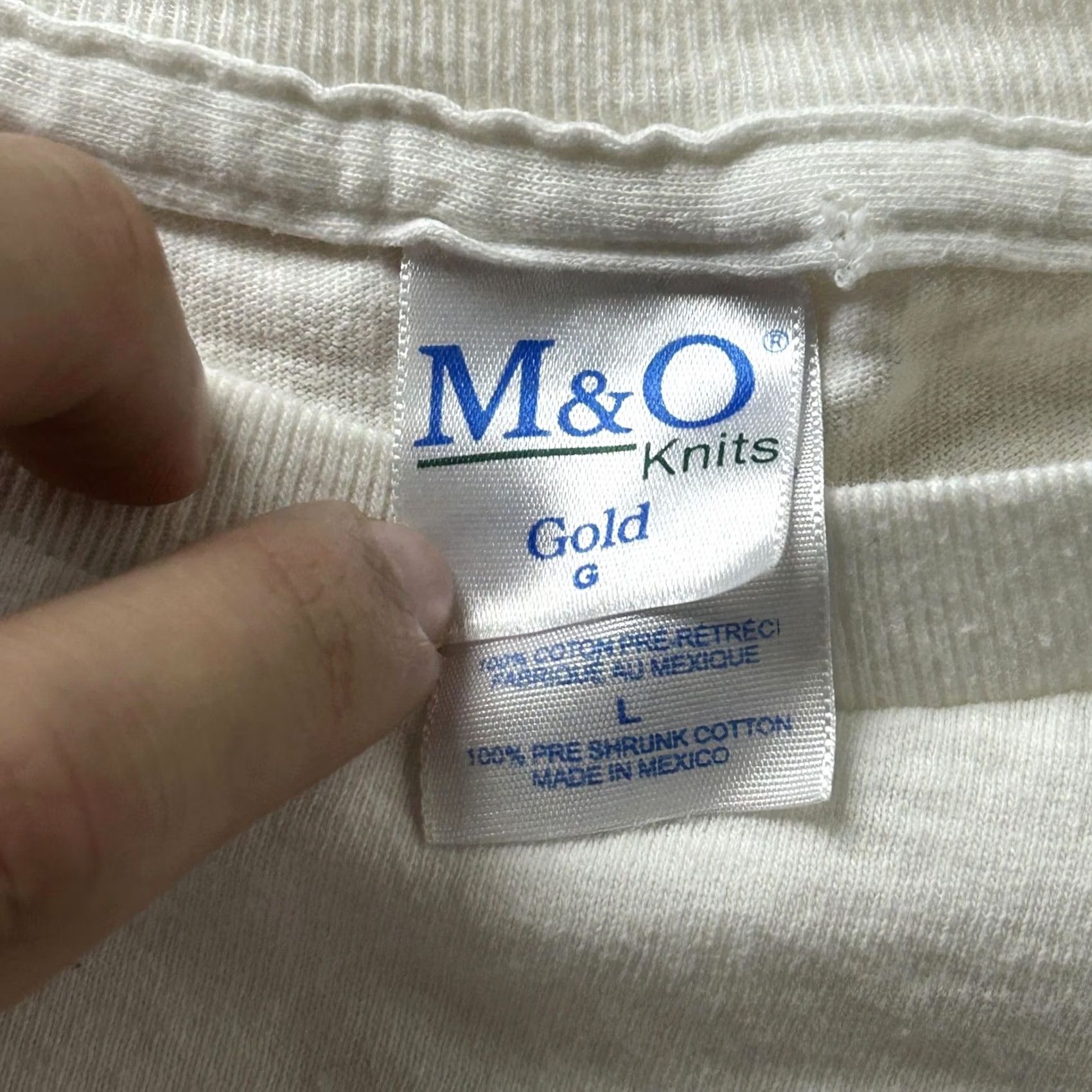 Vintage M&O Knits Shirt Mens Large White Proud To Be American Eagle Flag Tee T-Shirt Size US L / EU 52-54 / 3 - 3 Thumbnail