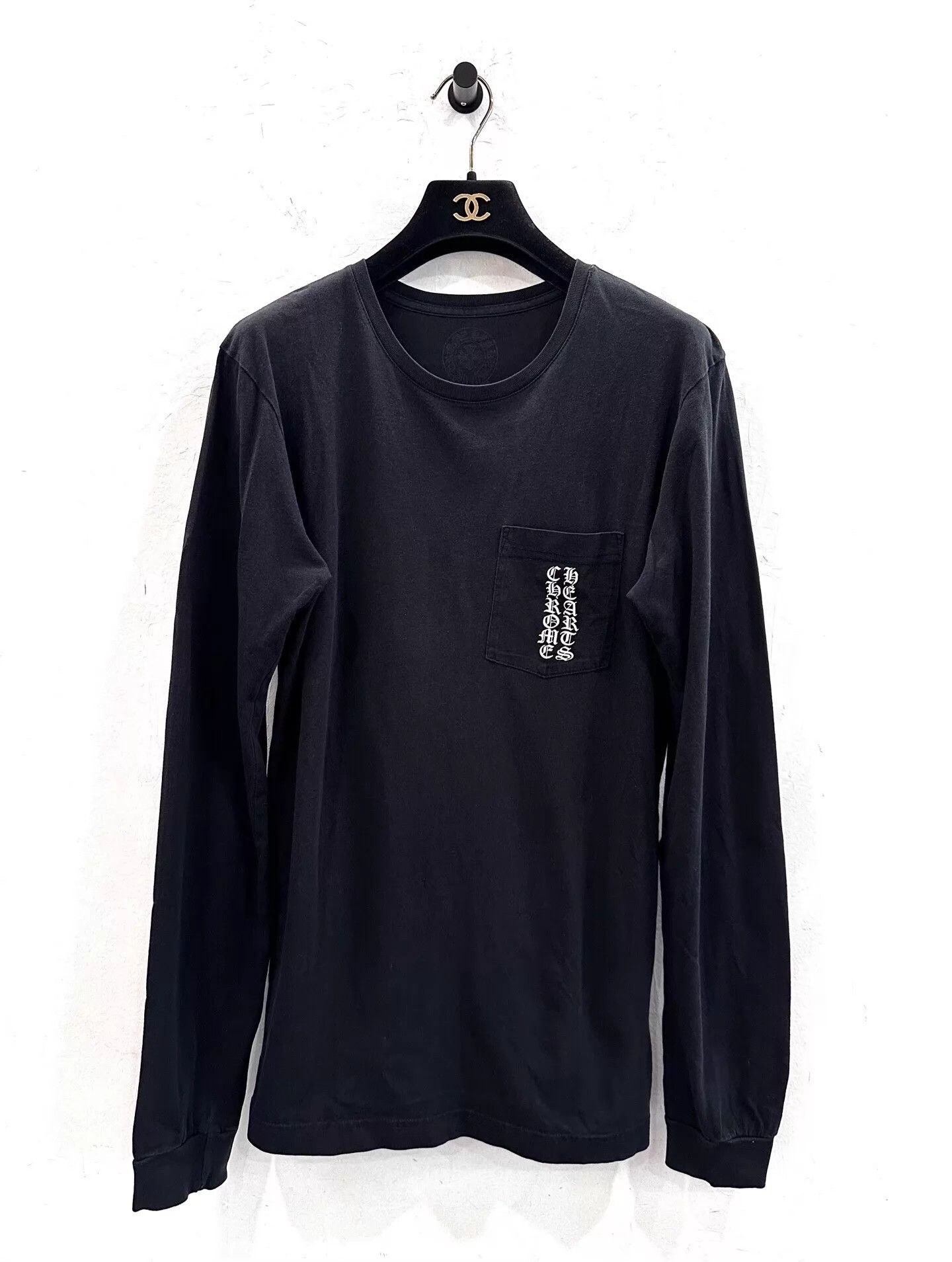 Chrome Hearts Chrome Hearts Wmn's Black LS T M Phantom Cross Scroll Logo Size M / US 6-8 / IT 42-44 - 3 Thumbnail