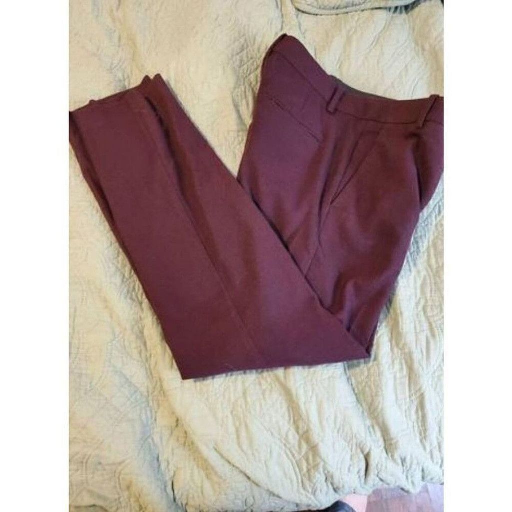 Ann Taylor Anne Taylor Maroon Dress Pants Size 25" / US 0 / IT 36 - 3 Thumbnail