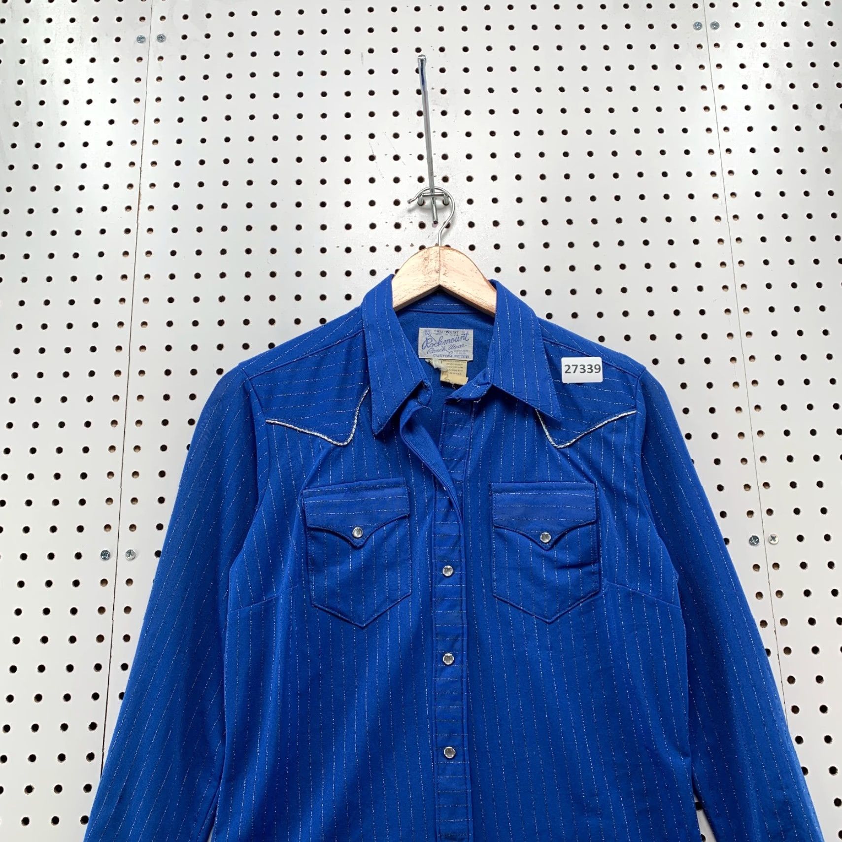 Rockmount Ranch Wear VINTAGE Rockmount Ranchwear Blue Striped Long Sleeve Button-Up Pocket Shirt Small Cowboy Western Unisex Size US S / EU 44-46 / 1 - 5 Thumbnail