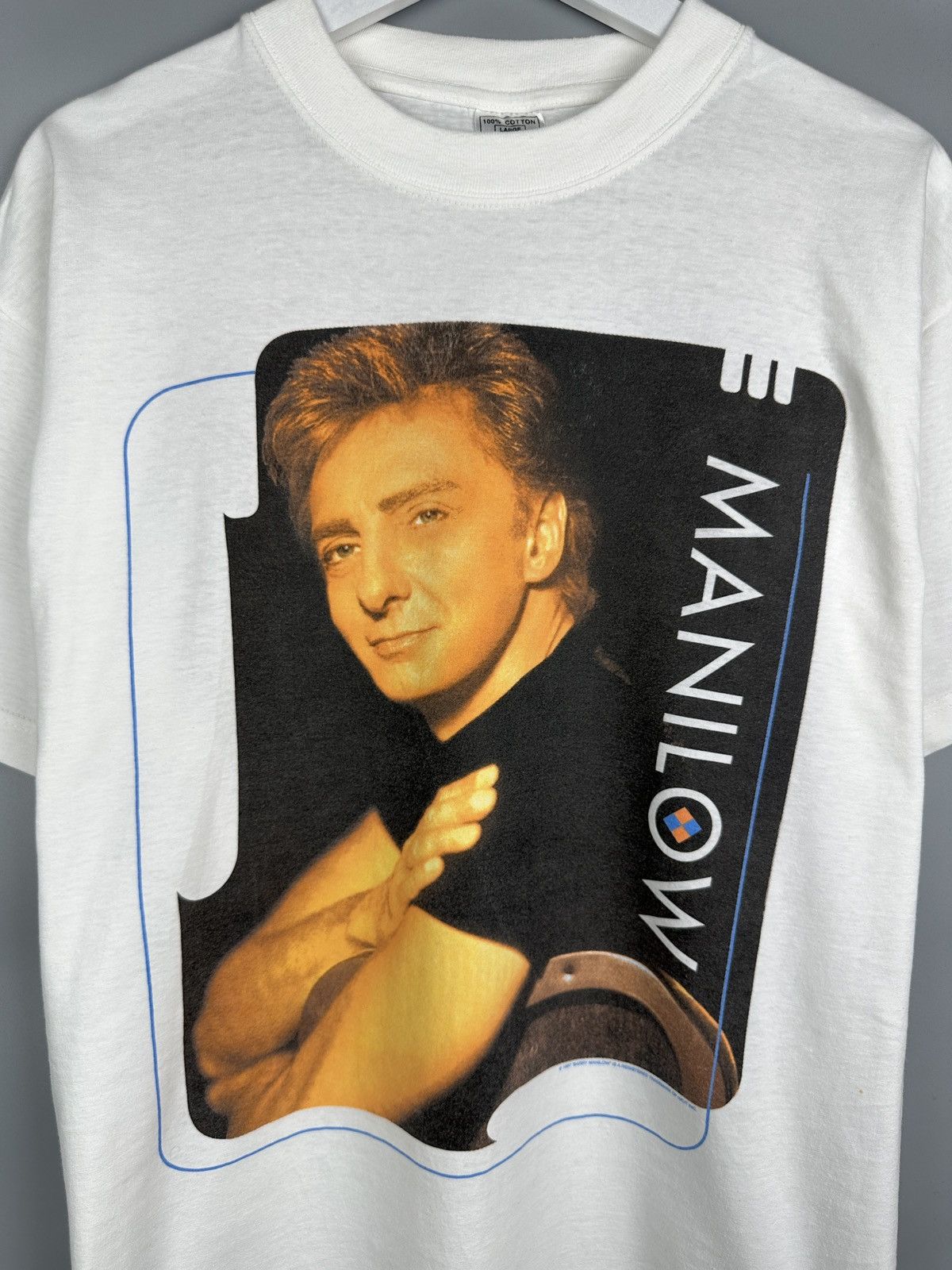 Band Tees 1997 Vintage Barry Manilow World Tour T Shirt Rock Metal 90s Size US L / EU 52-54 / 3 - 5 Thumbnail
