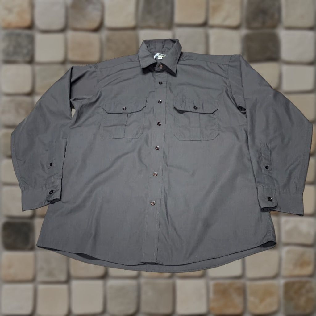 Vintage Edwards Mens Shirt Long Sleeve Gray Button-Down Size M Regular Fit Casual Business Shirt Size US M / EU 48-50 / 2 - 1 Thumbnail
