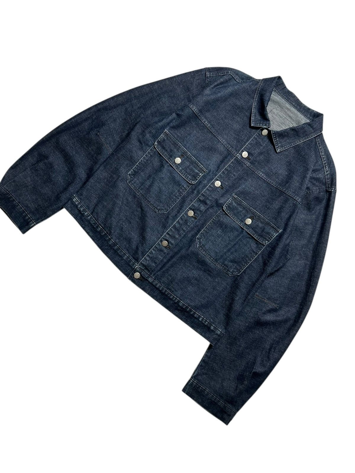 Marithe + Francois Girbaud Vintage Marithe Francois Girbaud Jacket Indigo Denim Trucker Size US L / EU 52-54 / 3 - 3 Thumbnail